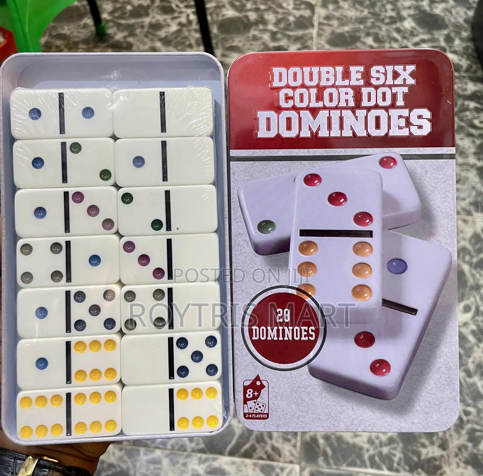 Double Six Color Dots Dominoes Game