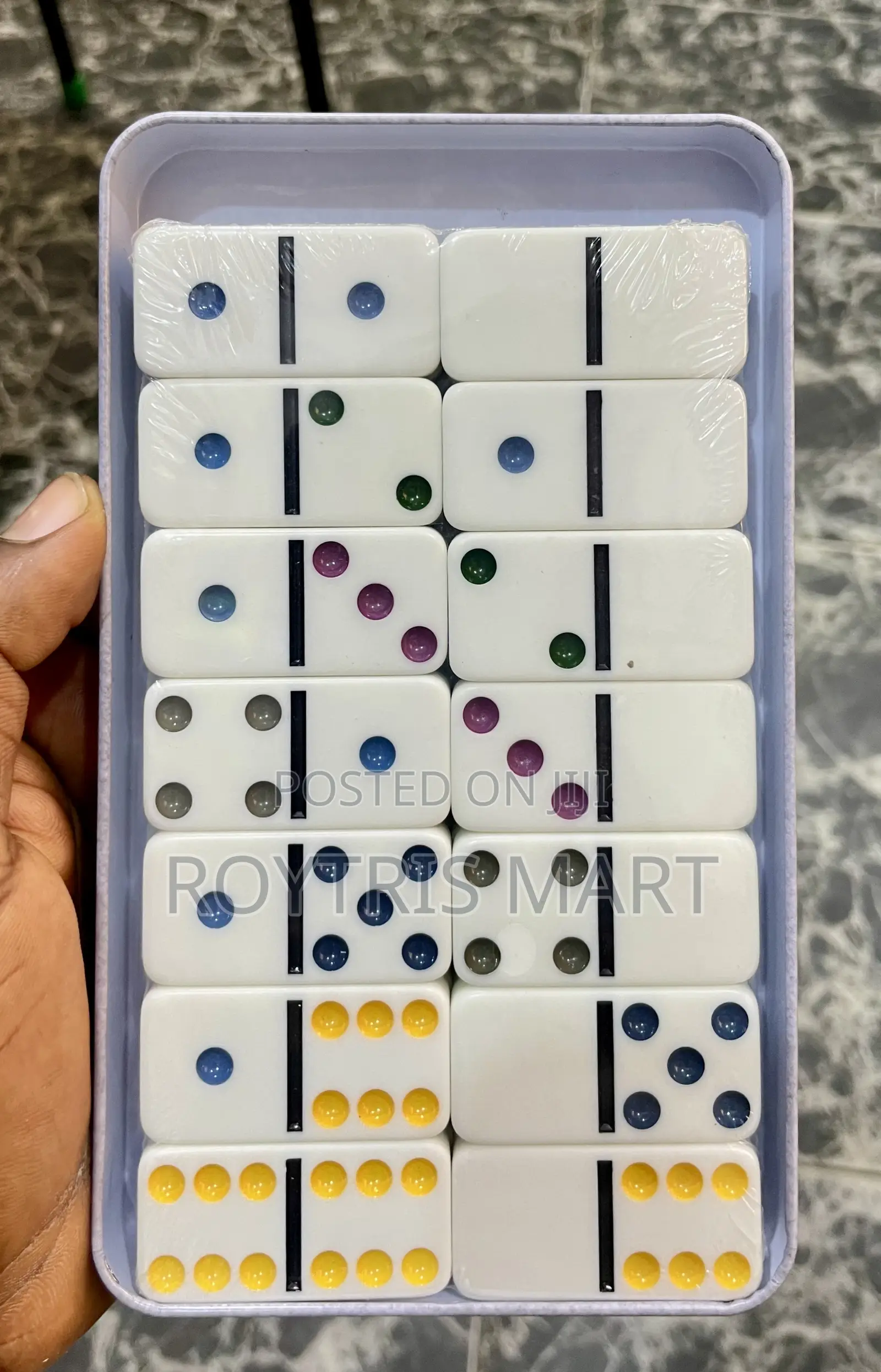 Double Six Color Dots Dominoes Game
