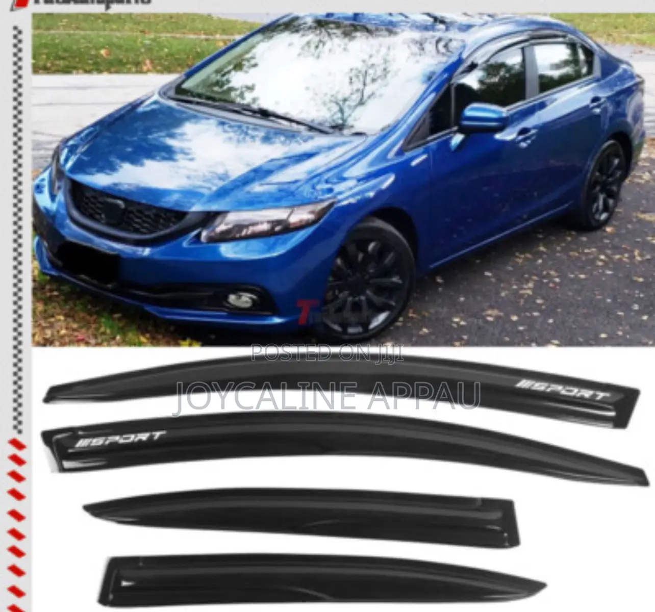 Honda Civic 2012 to 2015 Window Door Visor/Rain Guard