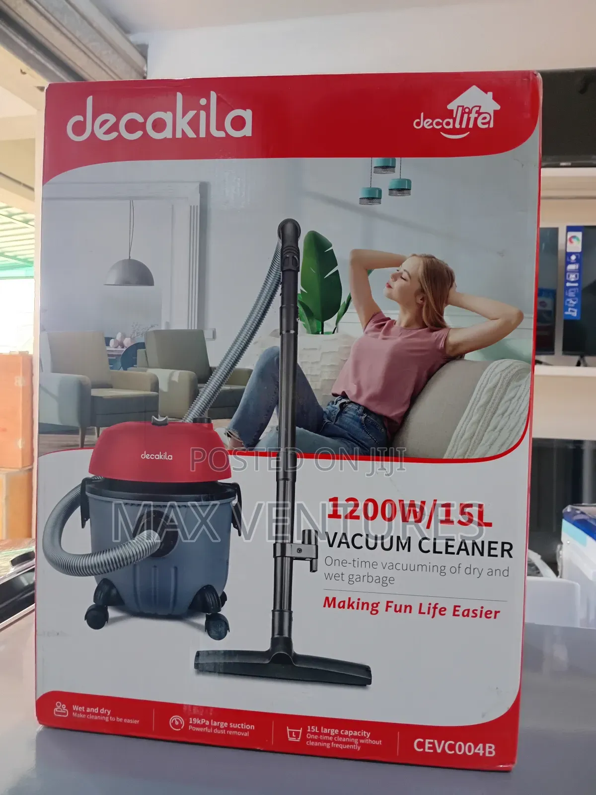 Decakila Vacuum Cleaner 1200w 15l Dry and Wet Garbage