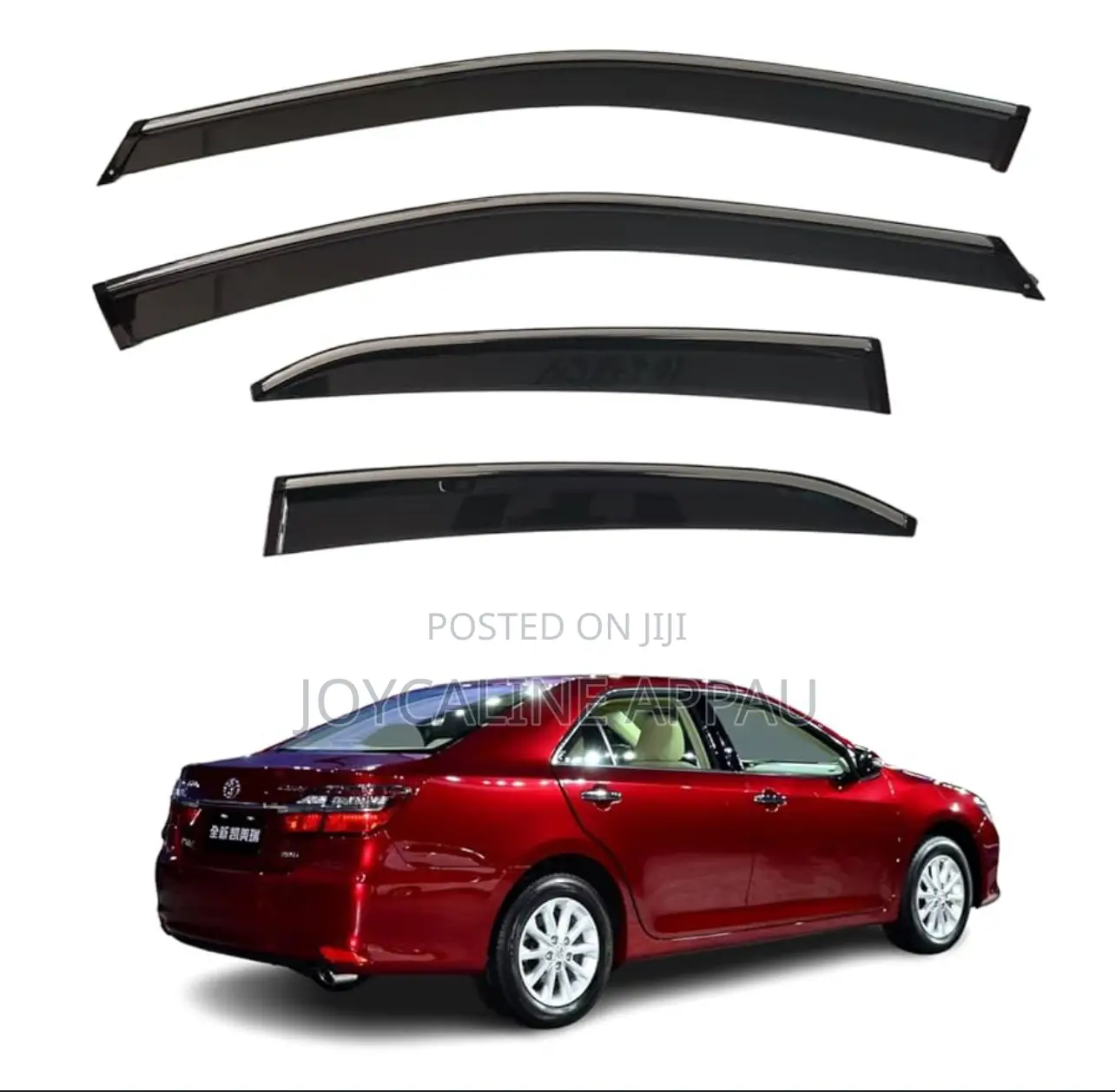Toyota Camry 2012 to 2017 Window Door Visor/Rain Guard Chrome