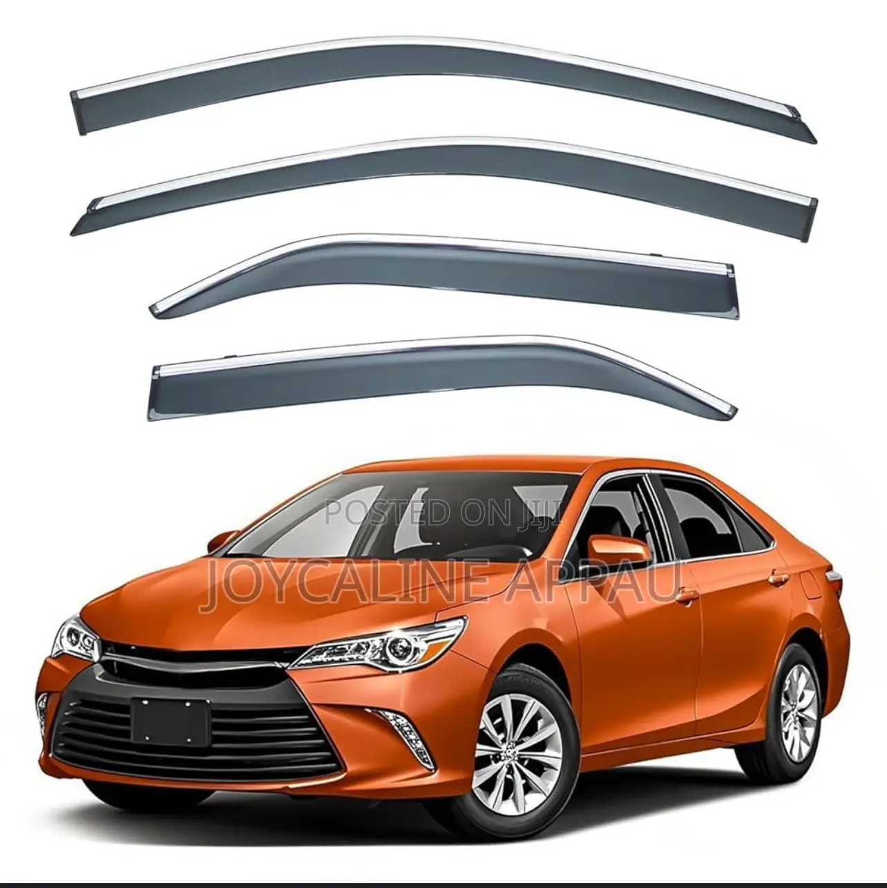 Toyota Camry 2012 to 2017 Window Door Visor/Rain Guard Chrome