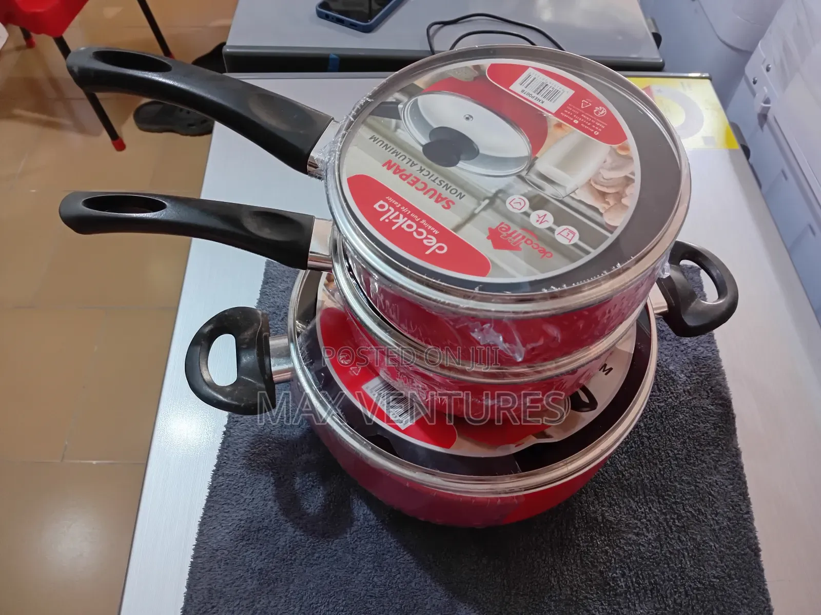 3 Set Saucepans Aluminium Cookware