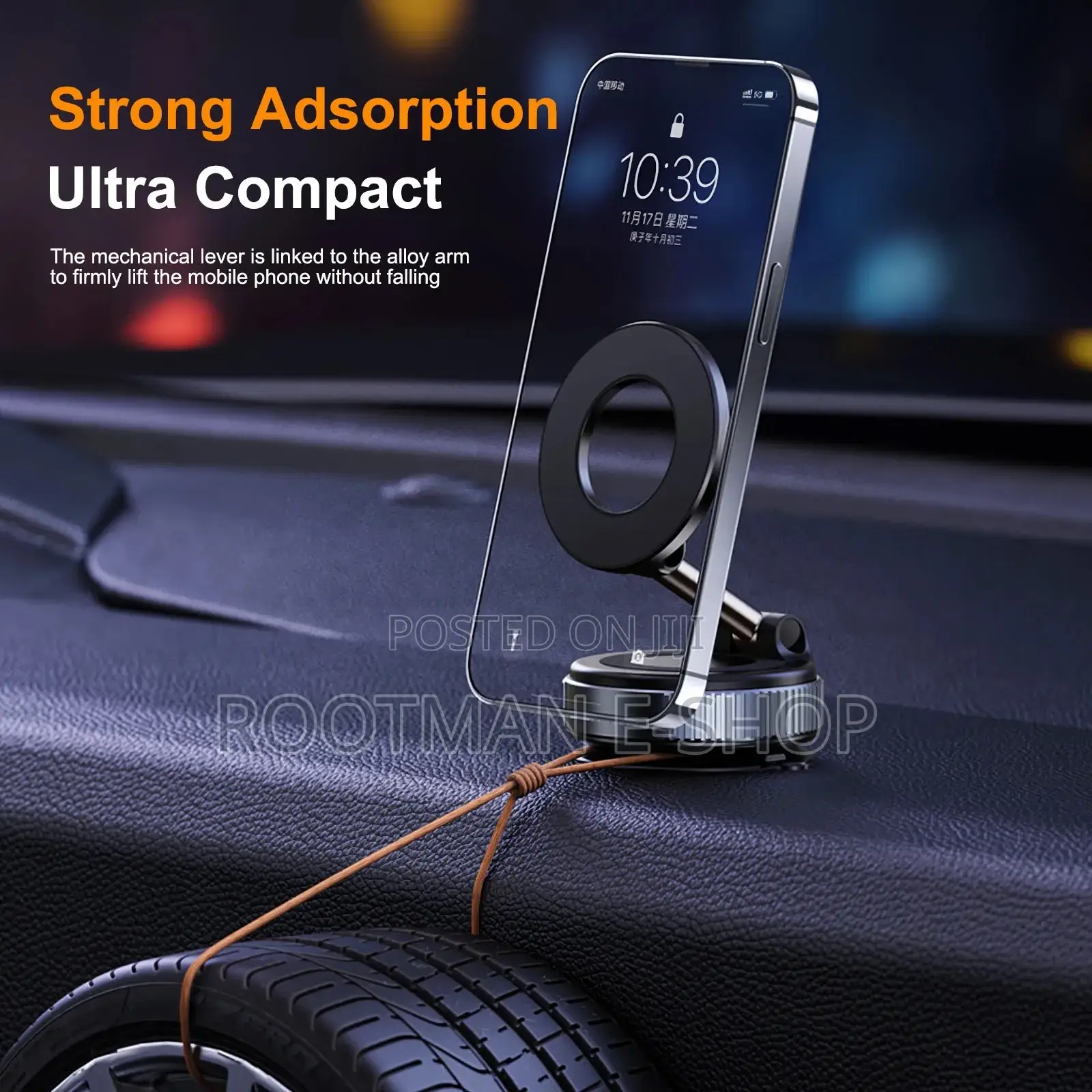Vacuum Suction Cup 360 Adjustable Phone Stand Long Arm Phone Holder