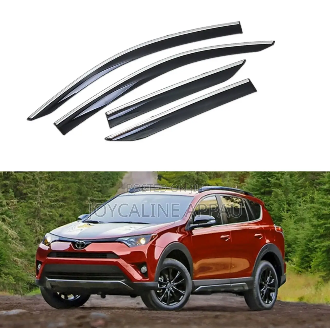 ORIGINAL TOYOTA RAV4 2015 to 2026 Window Visor/Rain Guard Chrome