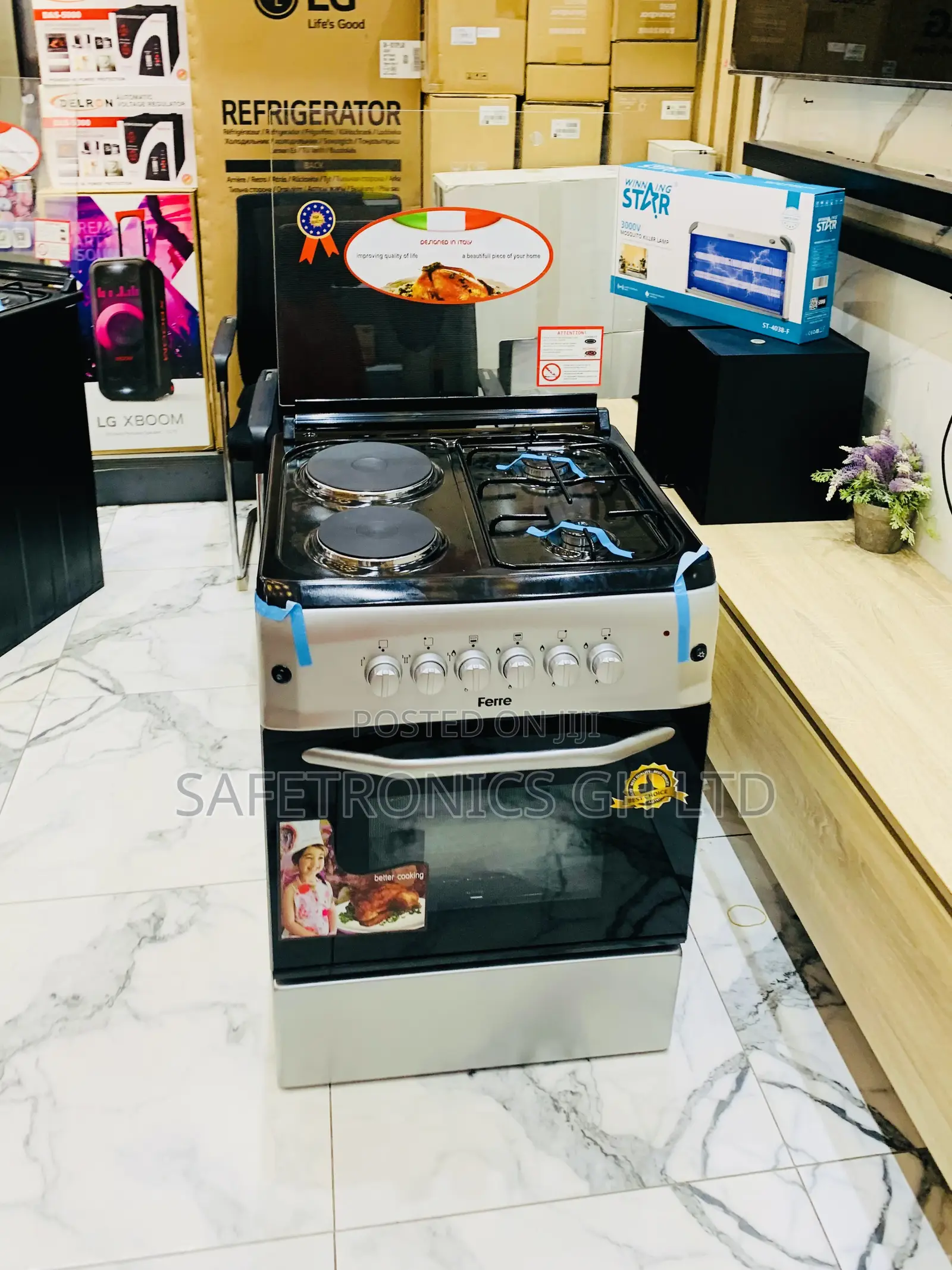 2-2 Stove Gas Electric Cooker Oven 60/60