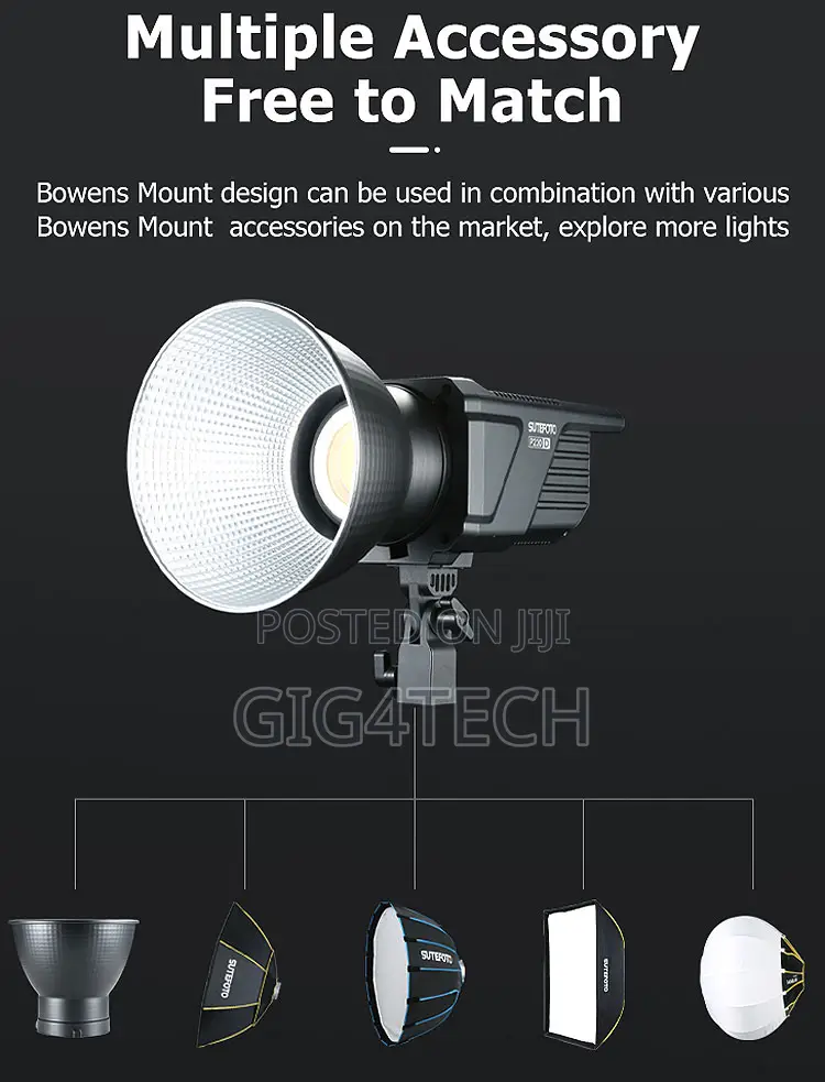 Sutefoto P160bi 160w Bicolor Studio Led Light Bowens Mount
