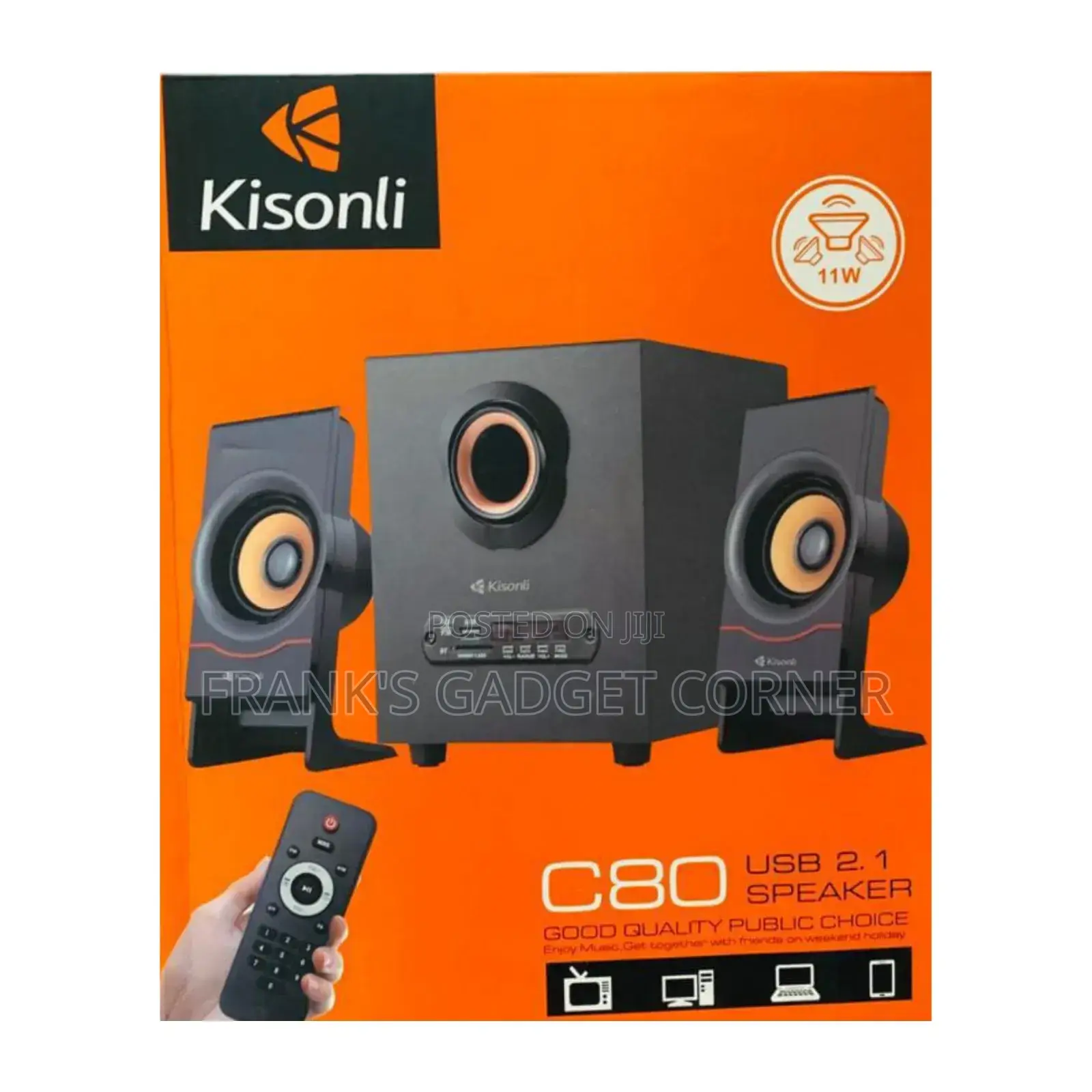 Kisonli Multimedia Bluetooth Subwoofer With Bass Remote