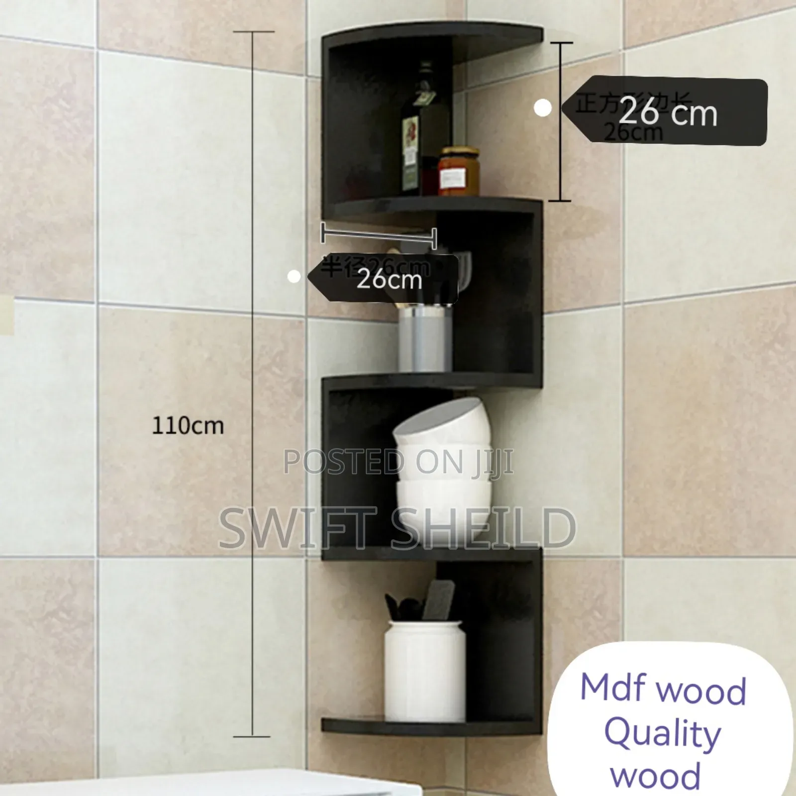 5 Tier Strong Wooden Corner Shelves