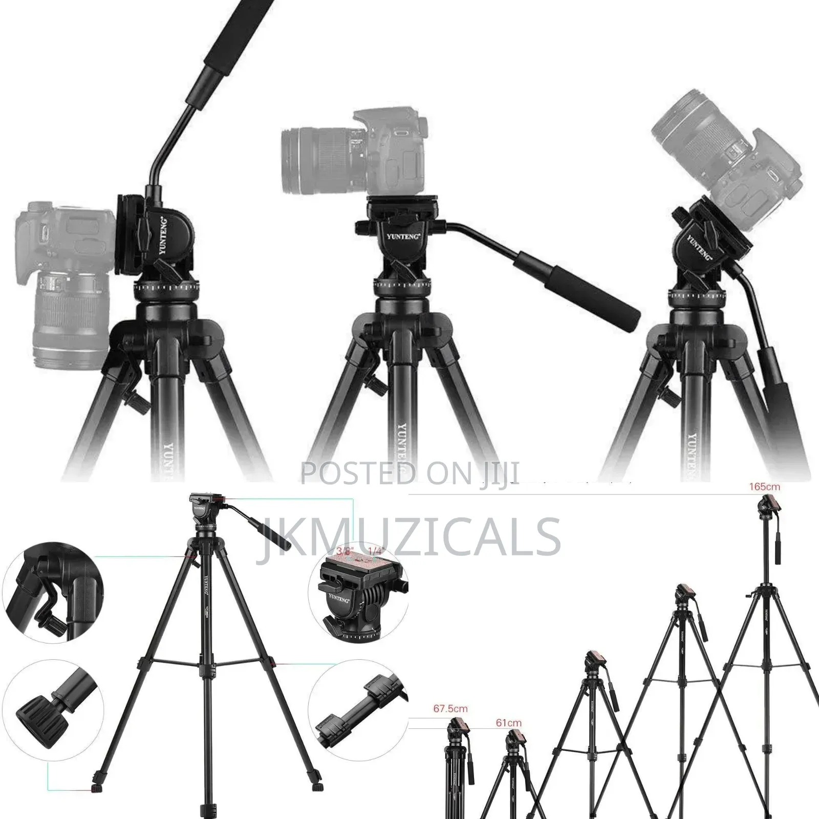 Yunteng VCT-880_ Universal Tripod_ Camera Stand With Phone Holder