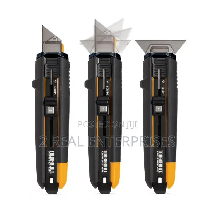 Toughbuilt Scraper and Utility Knife Comes With 5 Spare Blades