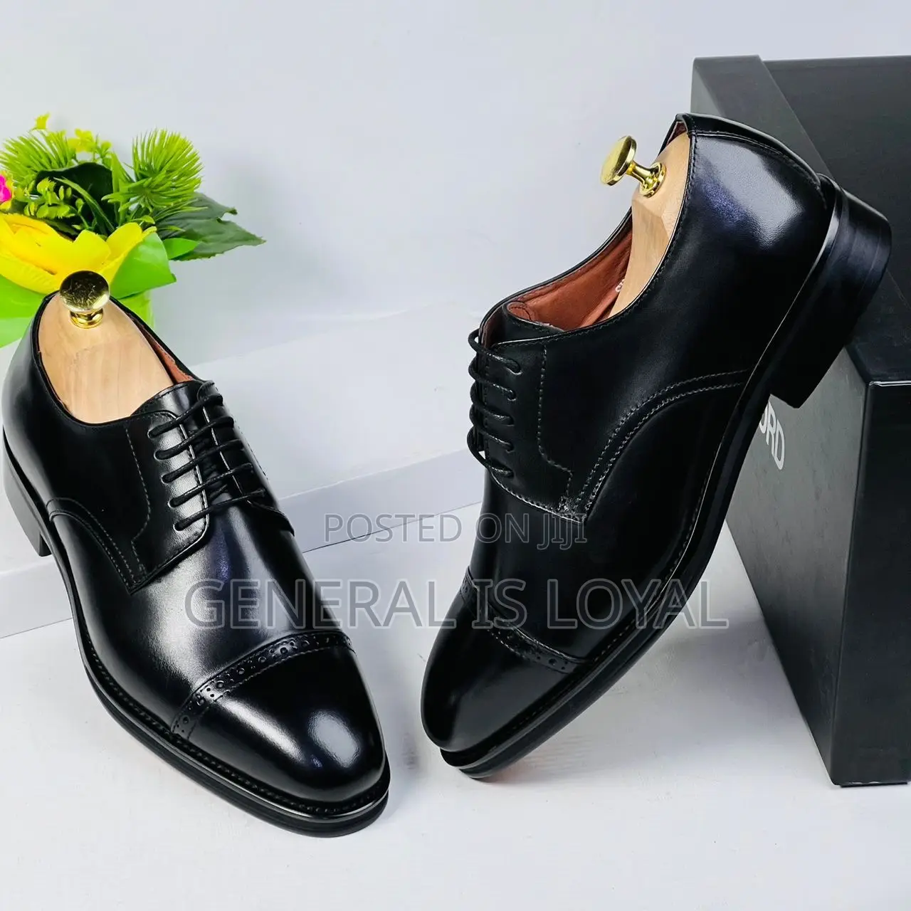 Tom Ford Derby Black Men Leather Shoe