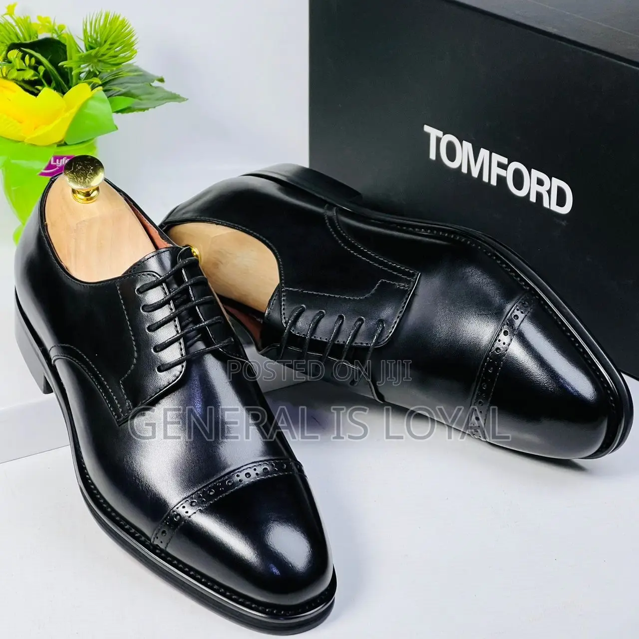 Tom Ford Derby Black Men Leather Shoe