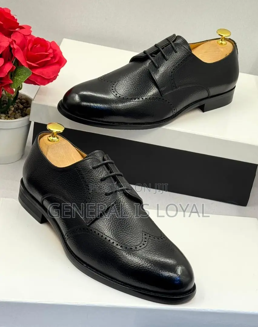 Pierre Cardin Black Leather Lace Men Shoe