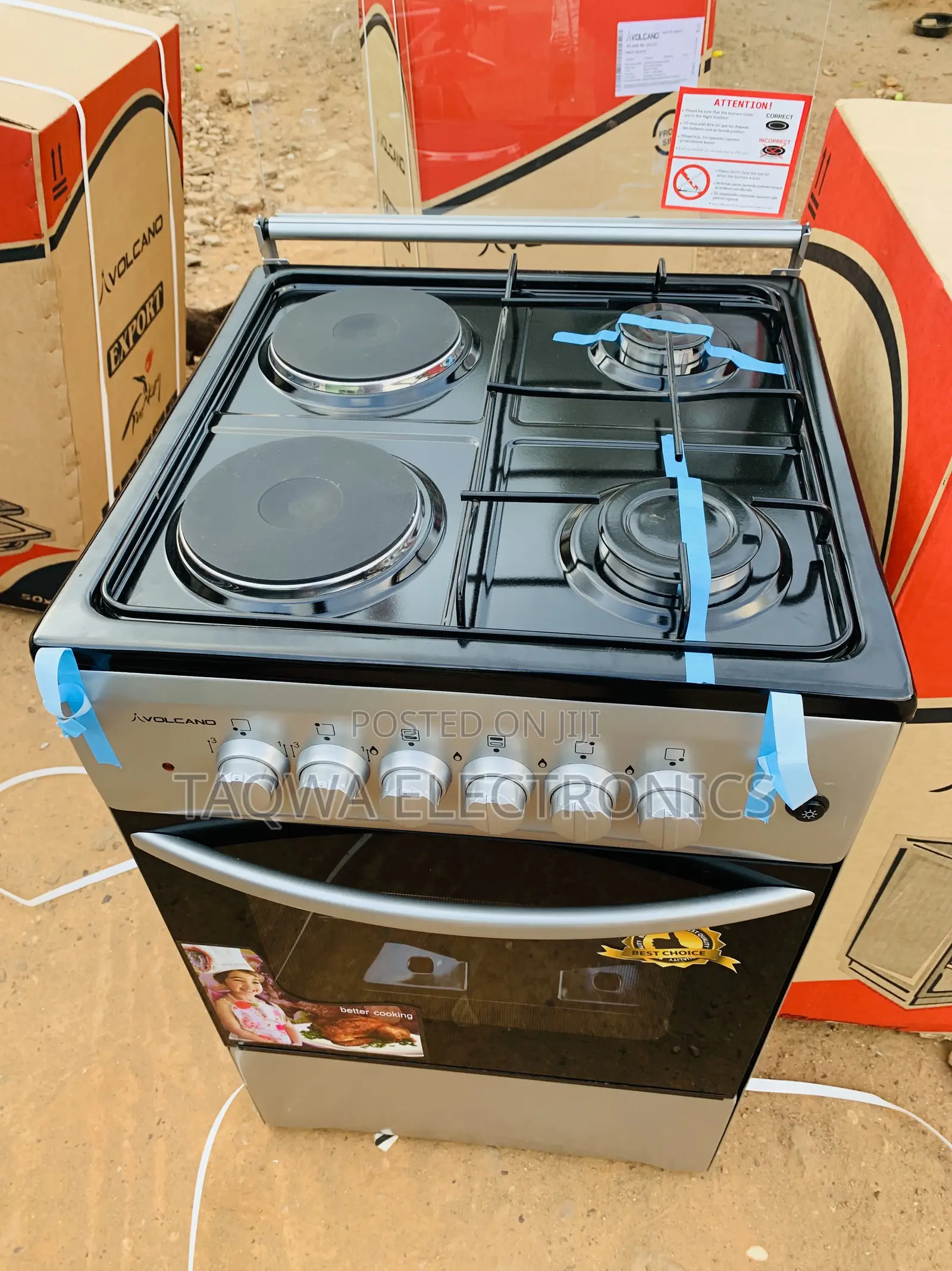 Cook With 2 Electric 2 Gas Volcano 50x50