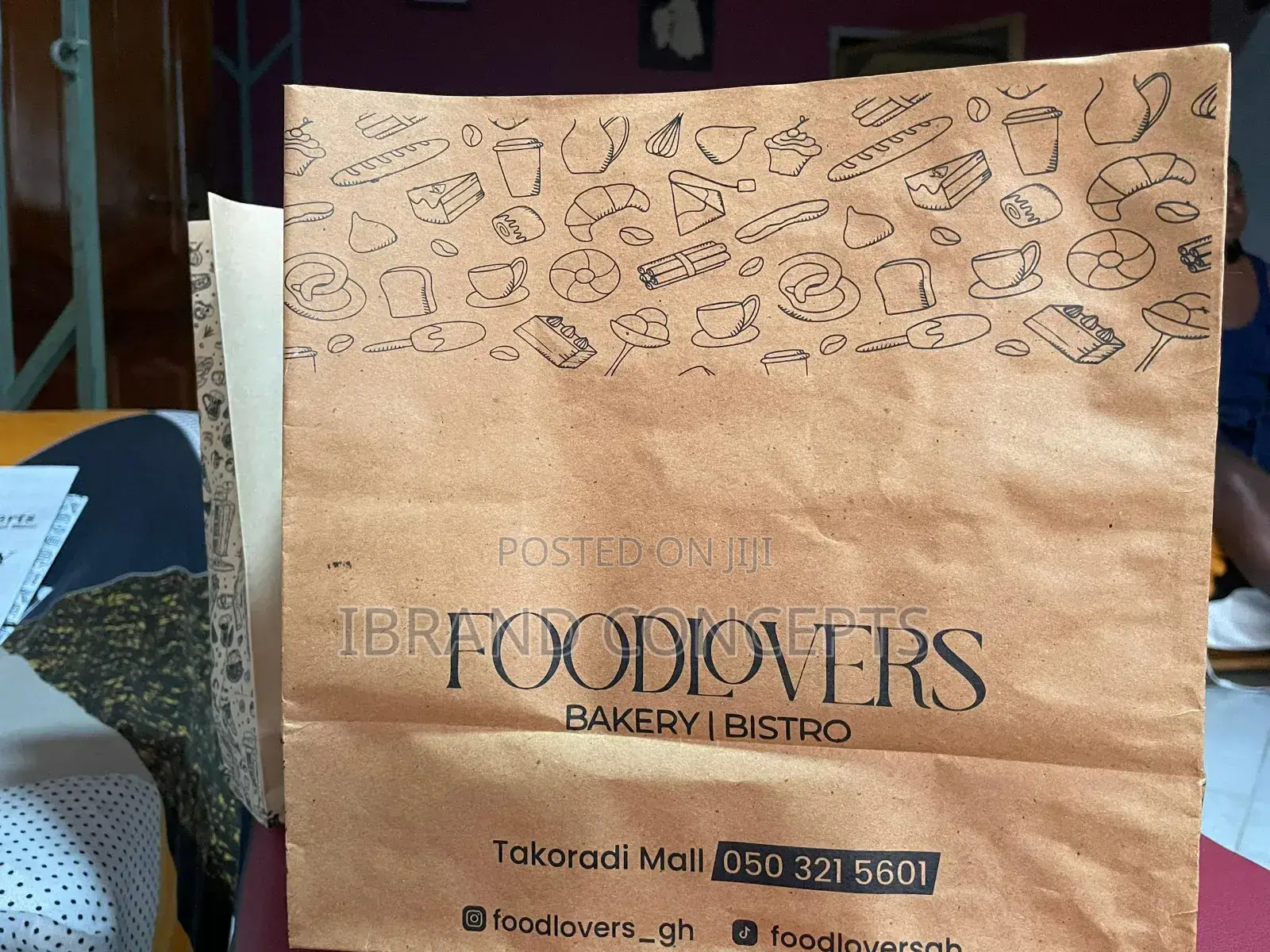 Brown Paper Bag for Food and Sharwama