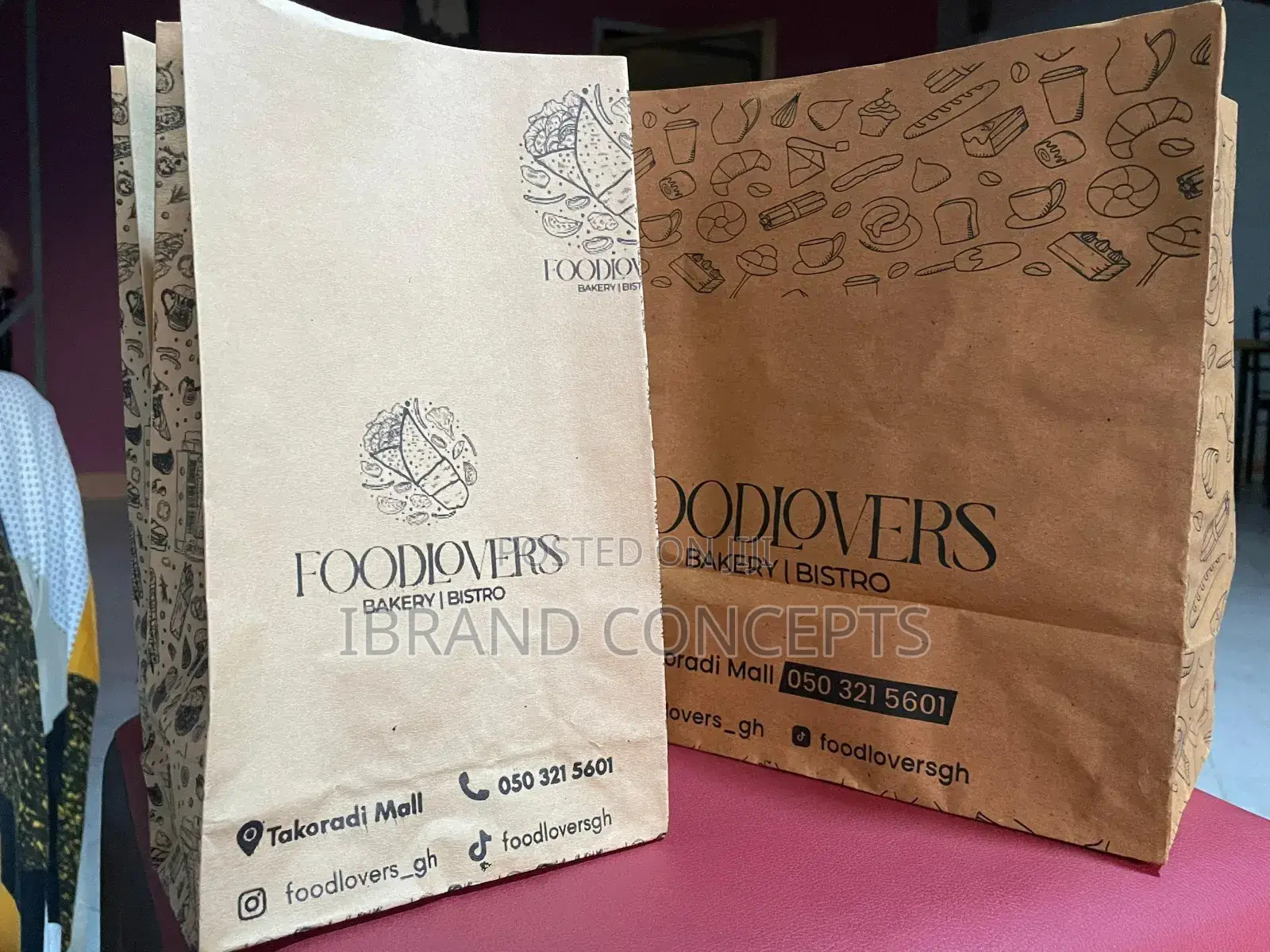 Brown Paper Bag for Food and Sharwama