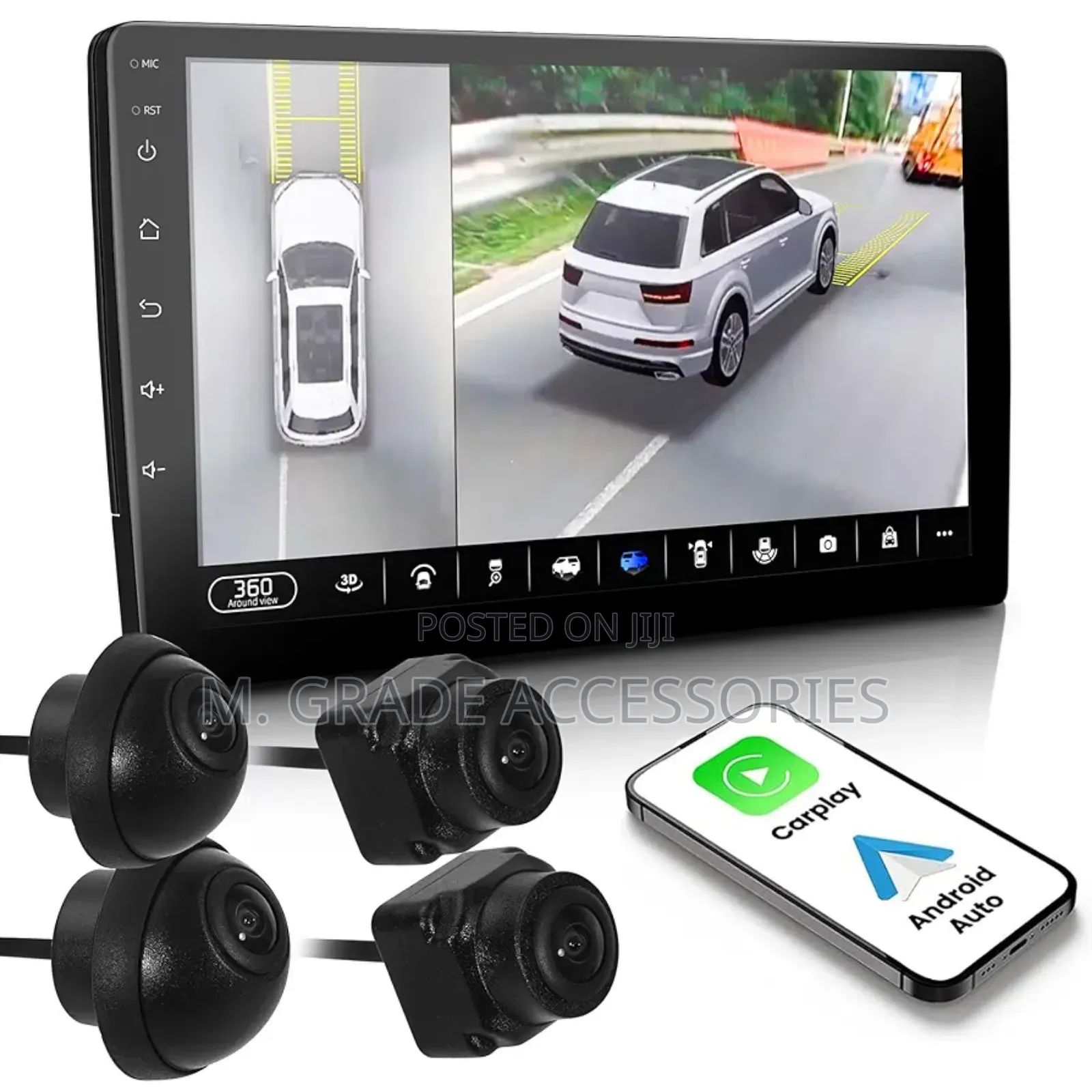 Universal 360 View Android Radio Apple Carplay Android Auto