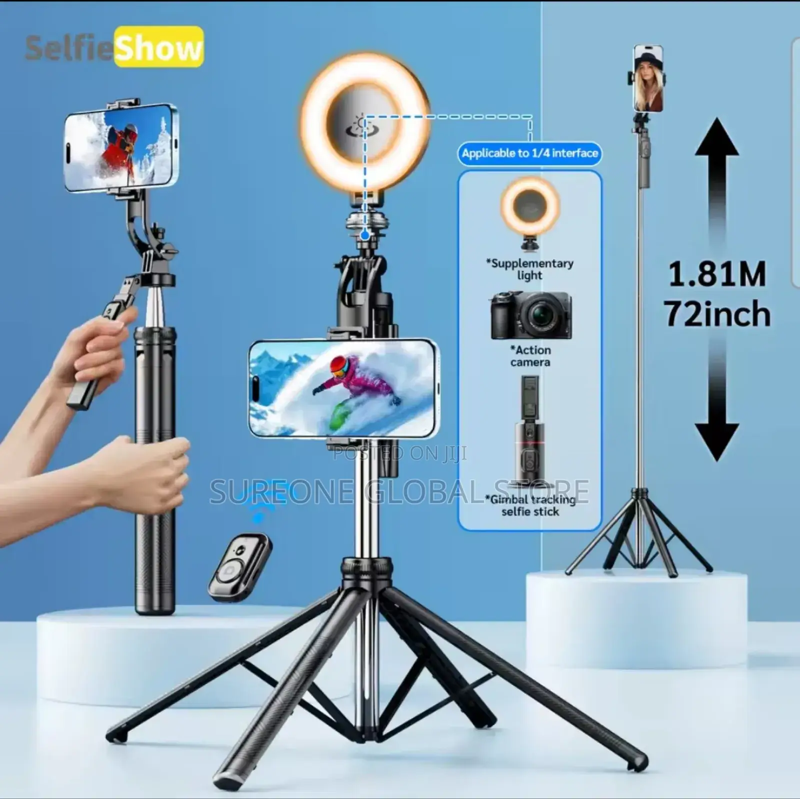 Selfieshow 72inch Extendable Tripod