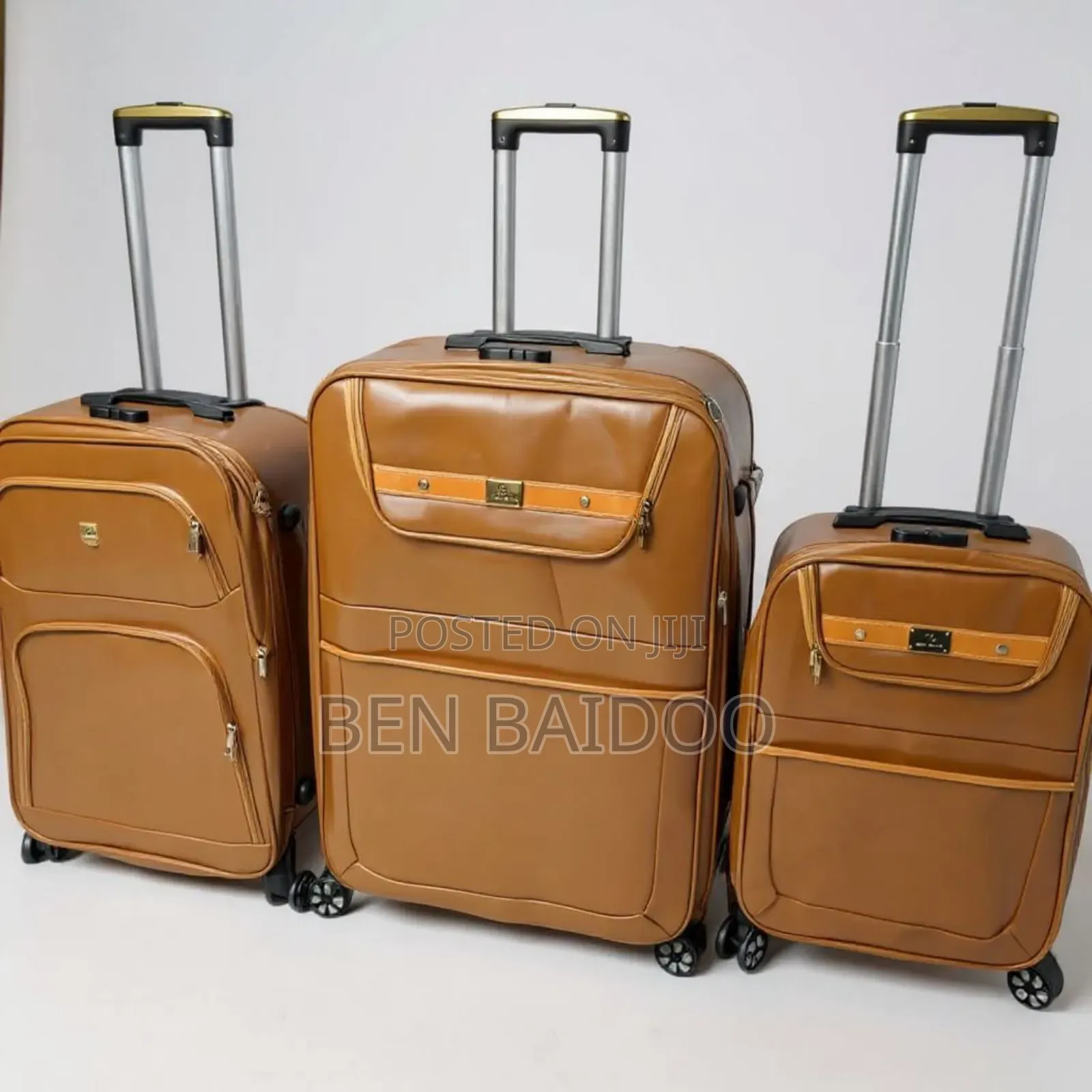 Leather Travel Bag 3-Set(Sleek Beautiful Designs)