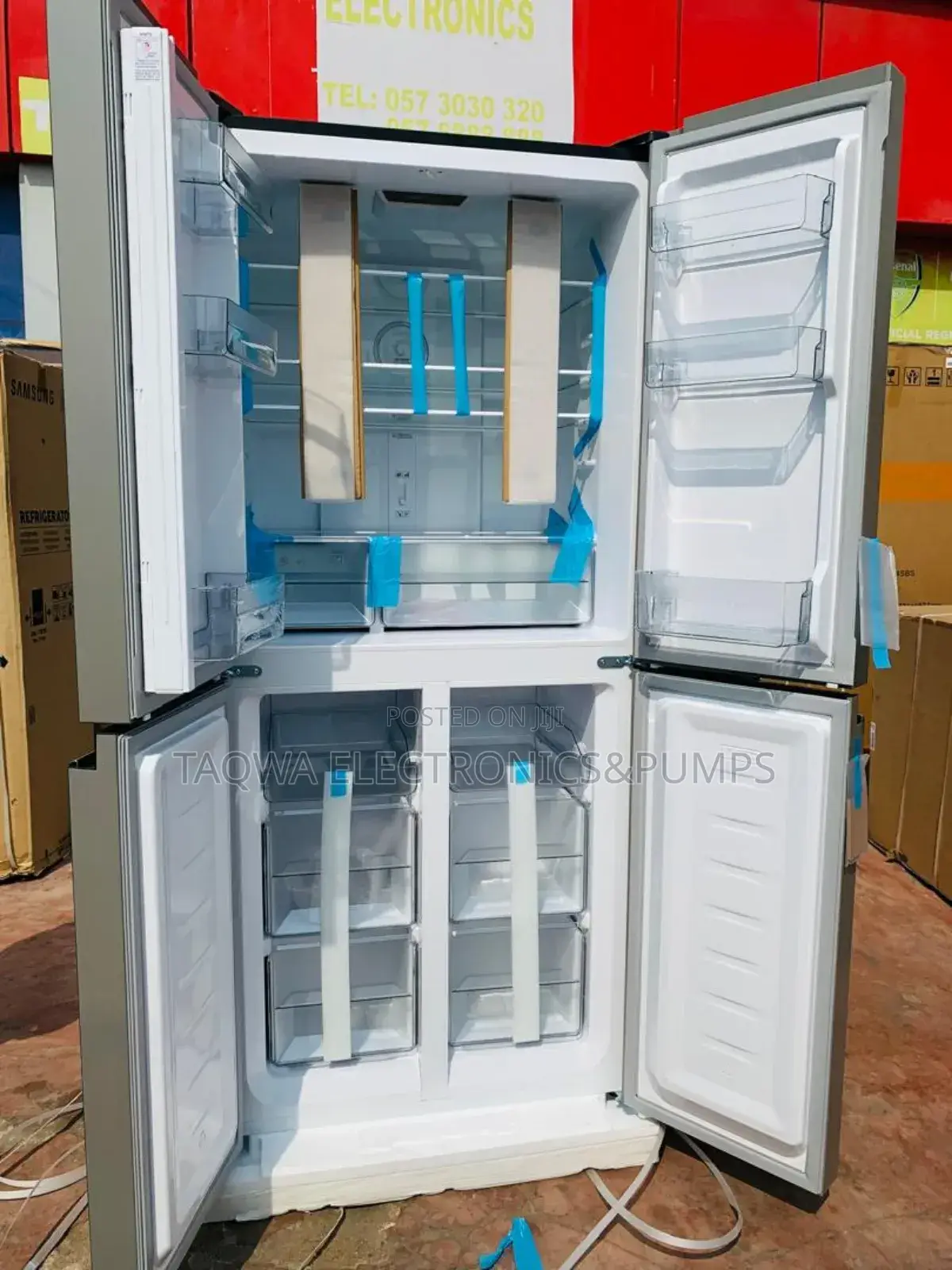 Black Glass TCL French Door Refrigerator
