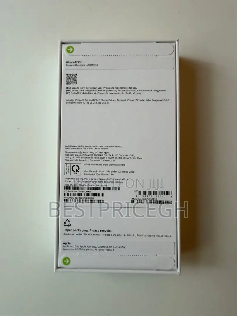 New Apple iPhone 17 Pro 256 GB Orange