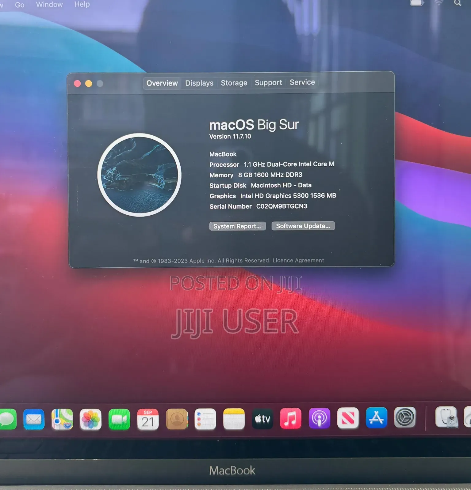 Laptop Apple MacBook Air 8GB Intel Core M SSD 256GB