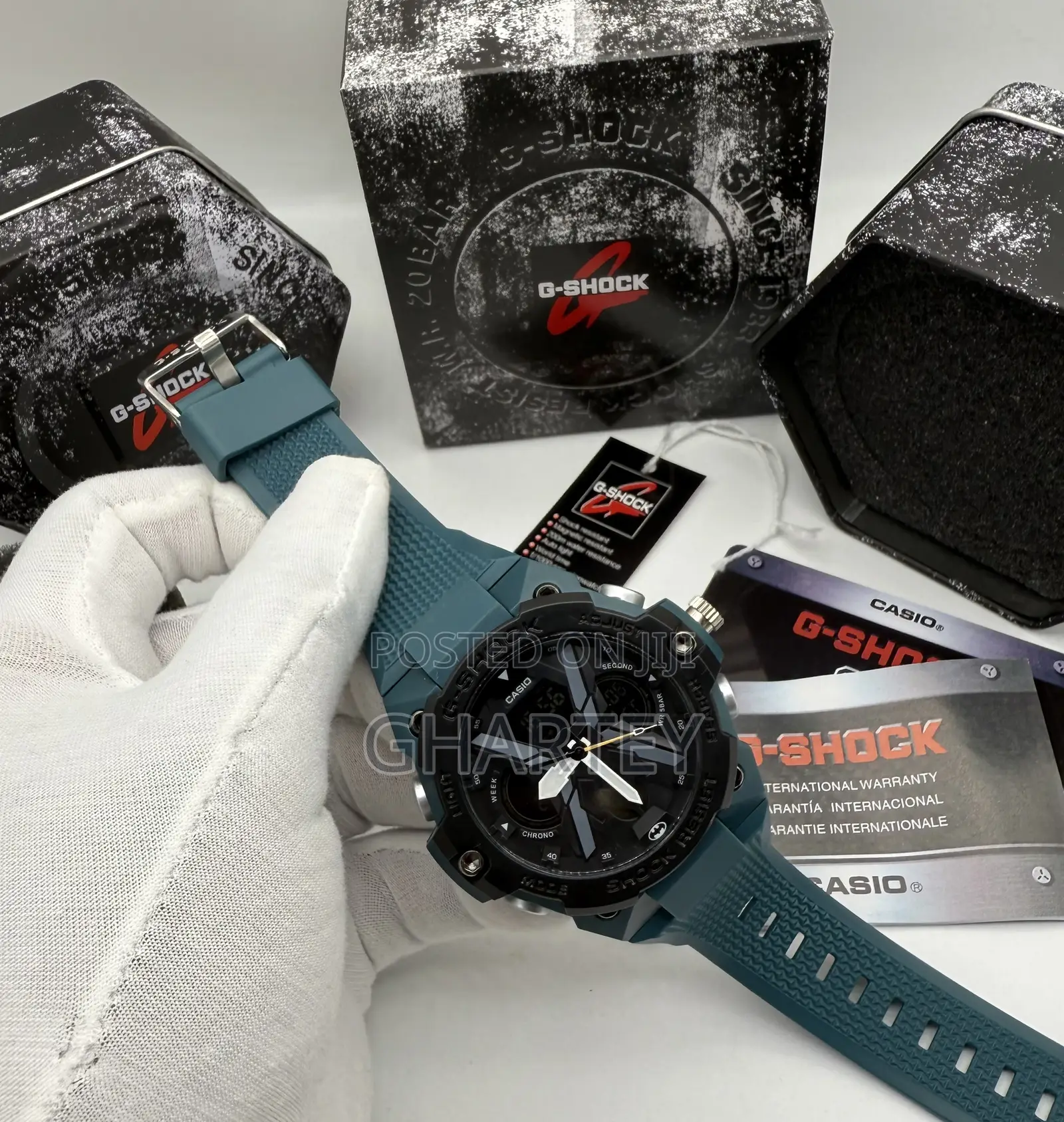 G-Shock Teal Edition Black Pine Green Strap