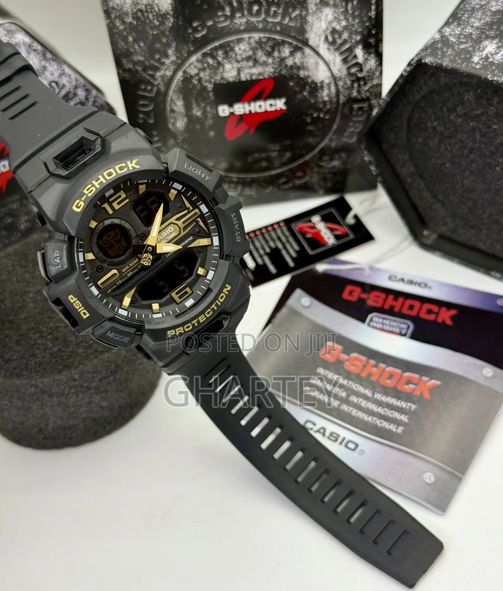 G-Shock Analog-Digital Watch–Black Resin Strap, Rugged Sporty Design