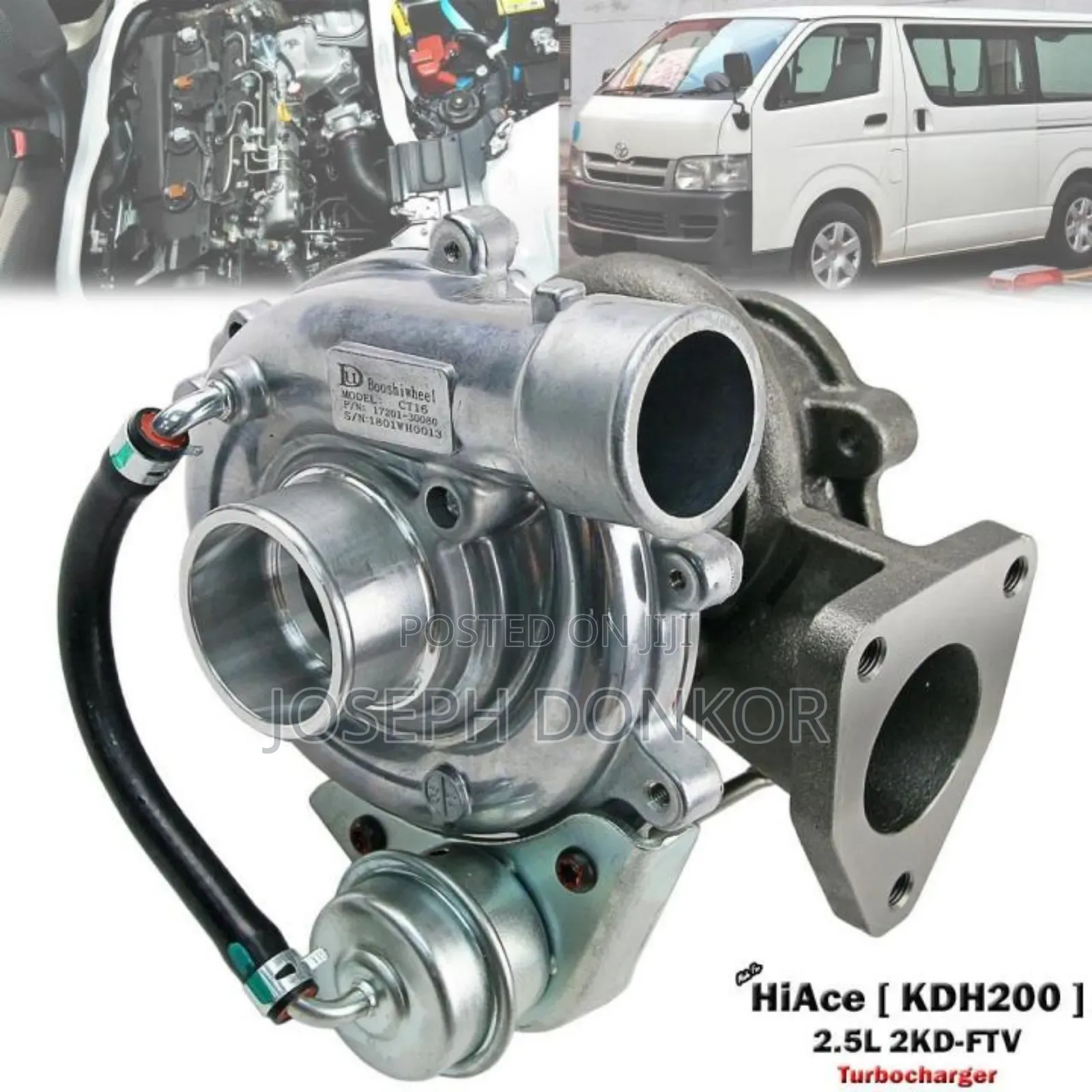 Toyota Hiace/Fish/H200 Turbo Charger 2kd 2.5 Litres