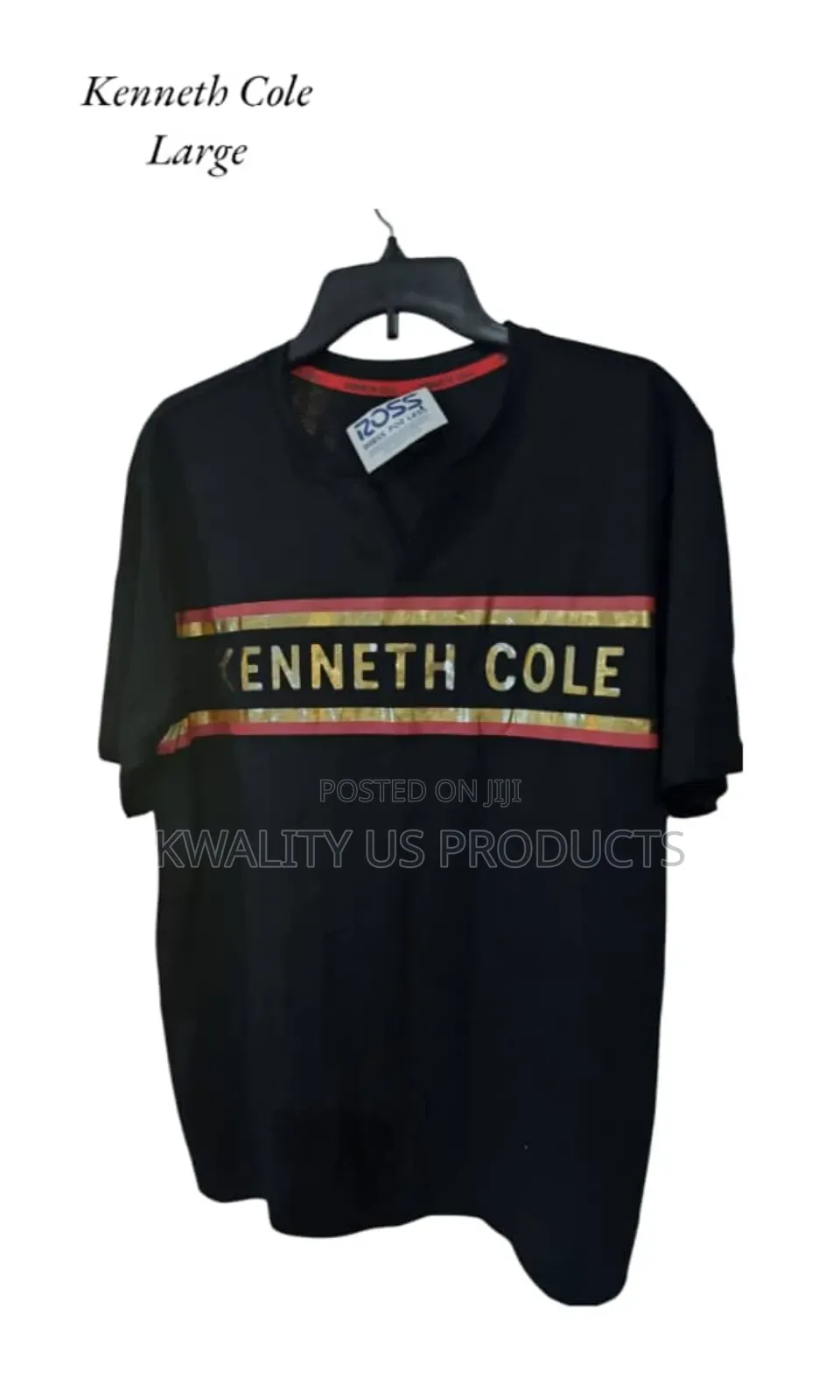 Kenneth Cole Men's Henley Shirt - Large Size