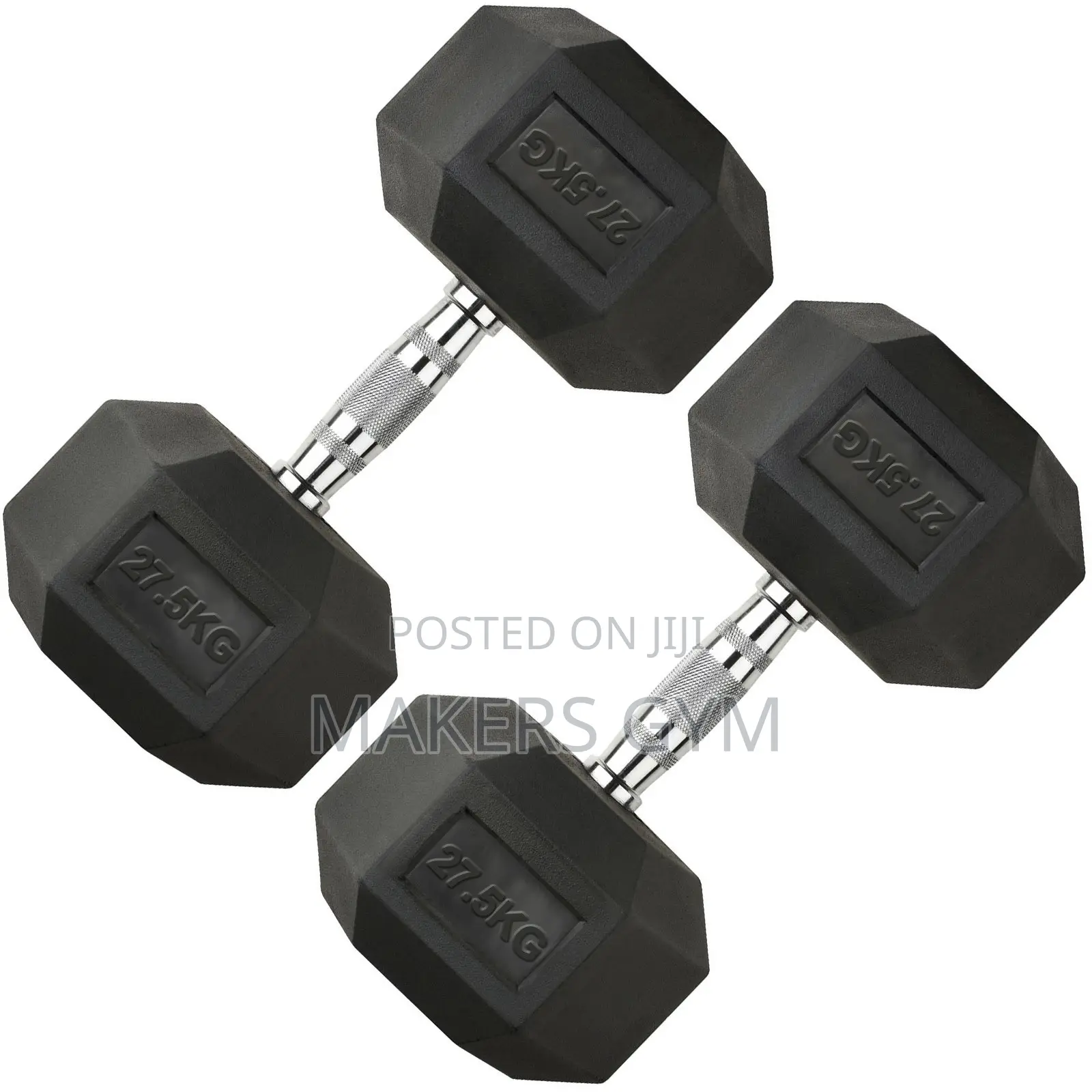 27.5kg Hex Dumbbells (Pair)