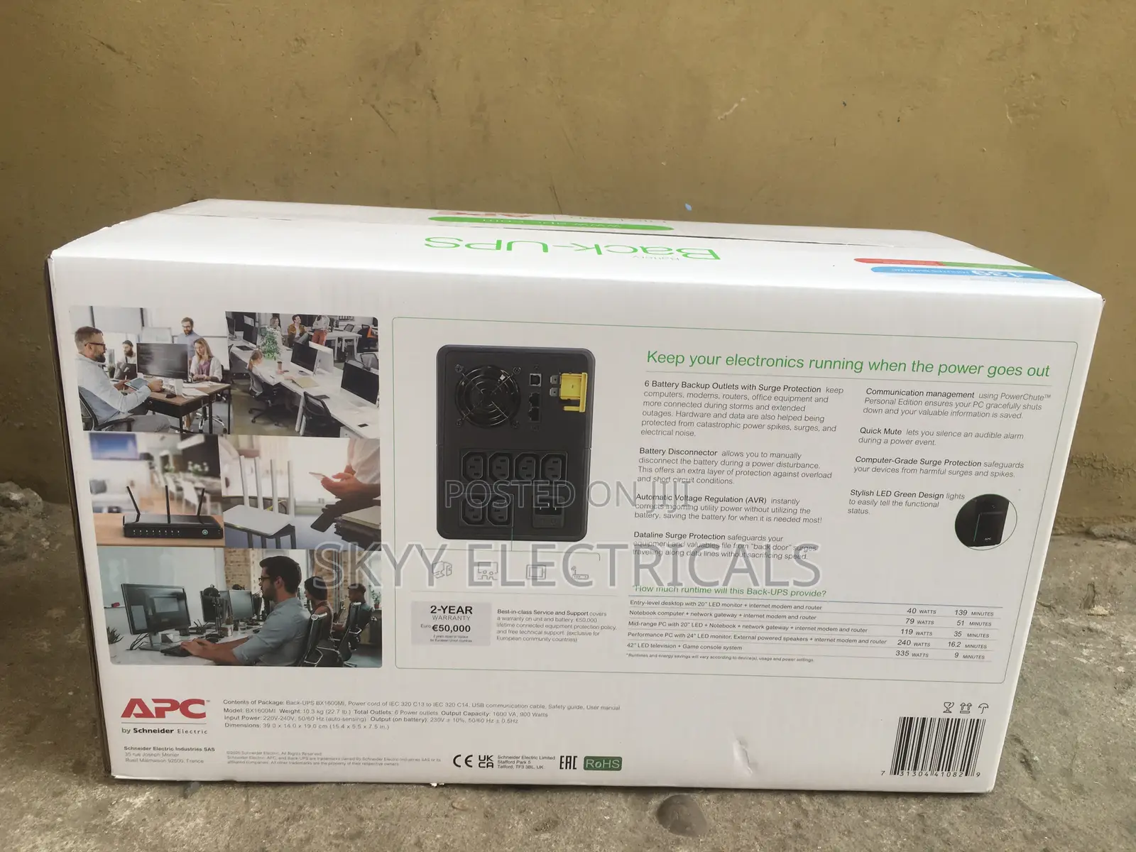 Apc 1600va 1000watts Easy Up Ups
