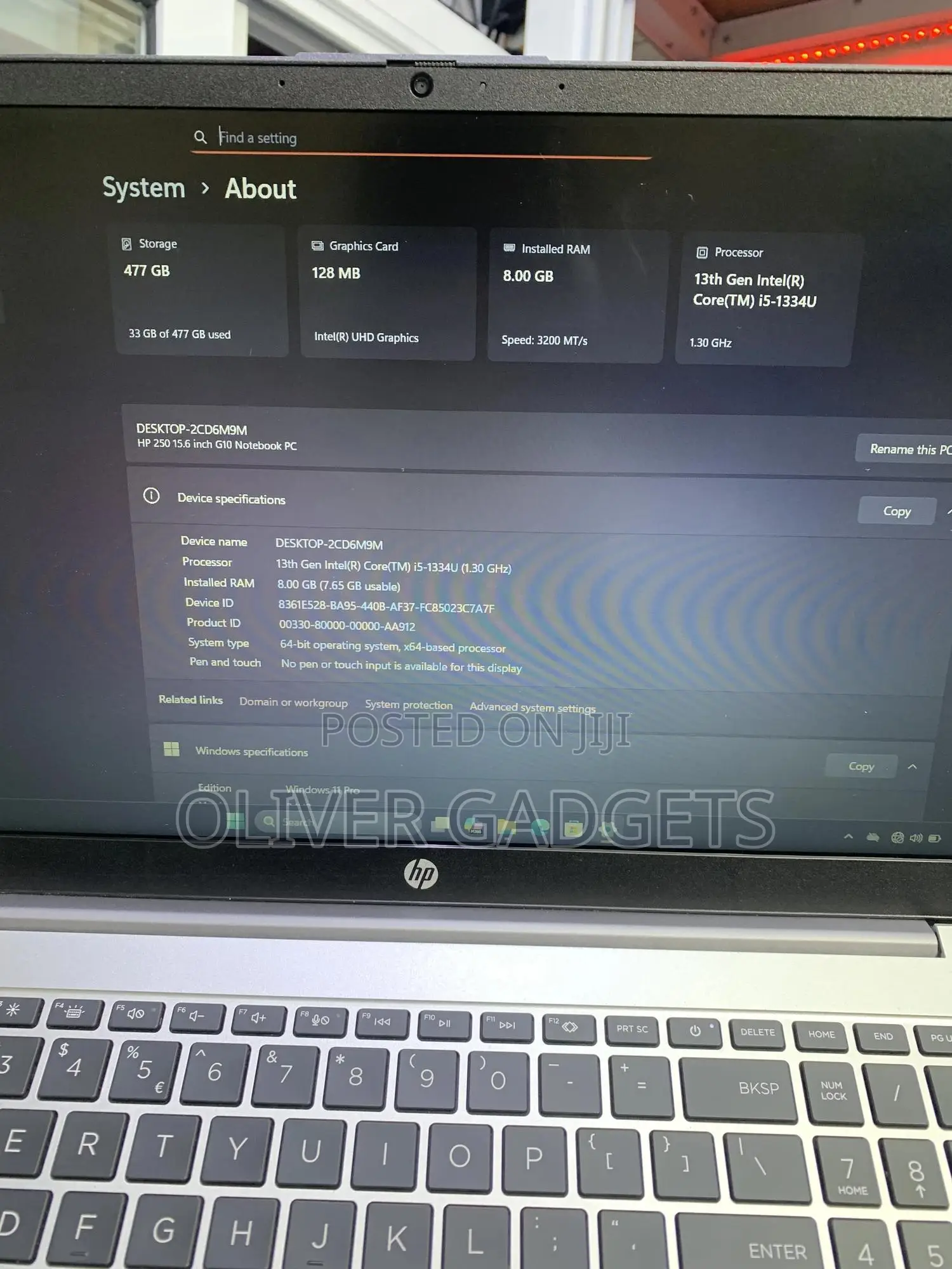 Laptop HP 250 G10 8GB Intel Core I5 SSD 512GB
