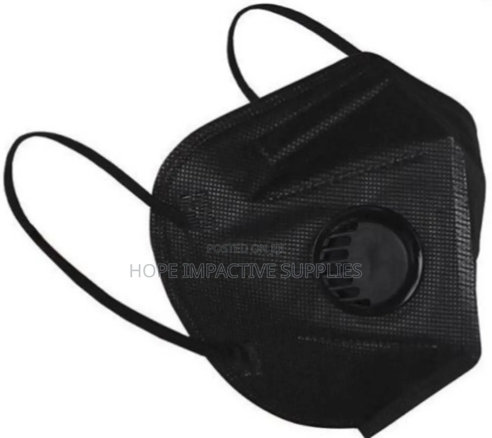 Kn95 Nose Mask With Valve<> Black - [20pcs Per Pack].