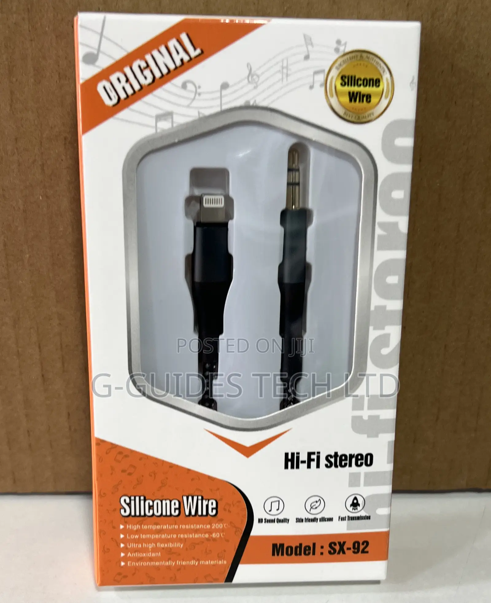 iPhone to 3.5mm Audio Jack Cable, Hi-Fi Stereo Silicone Cable