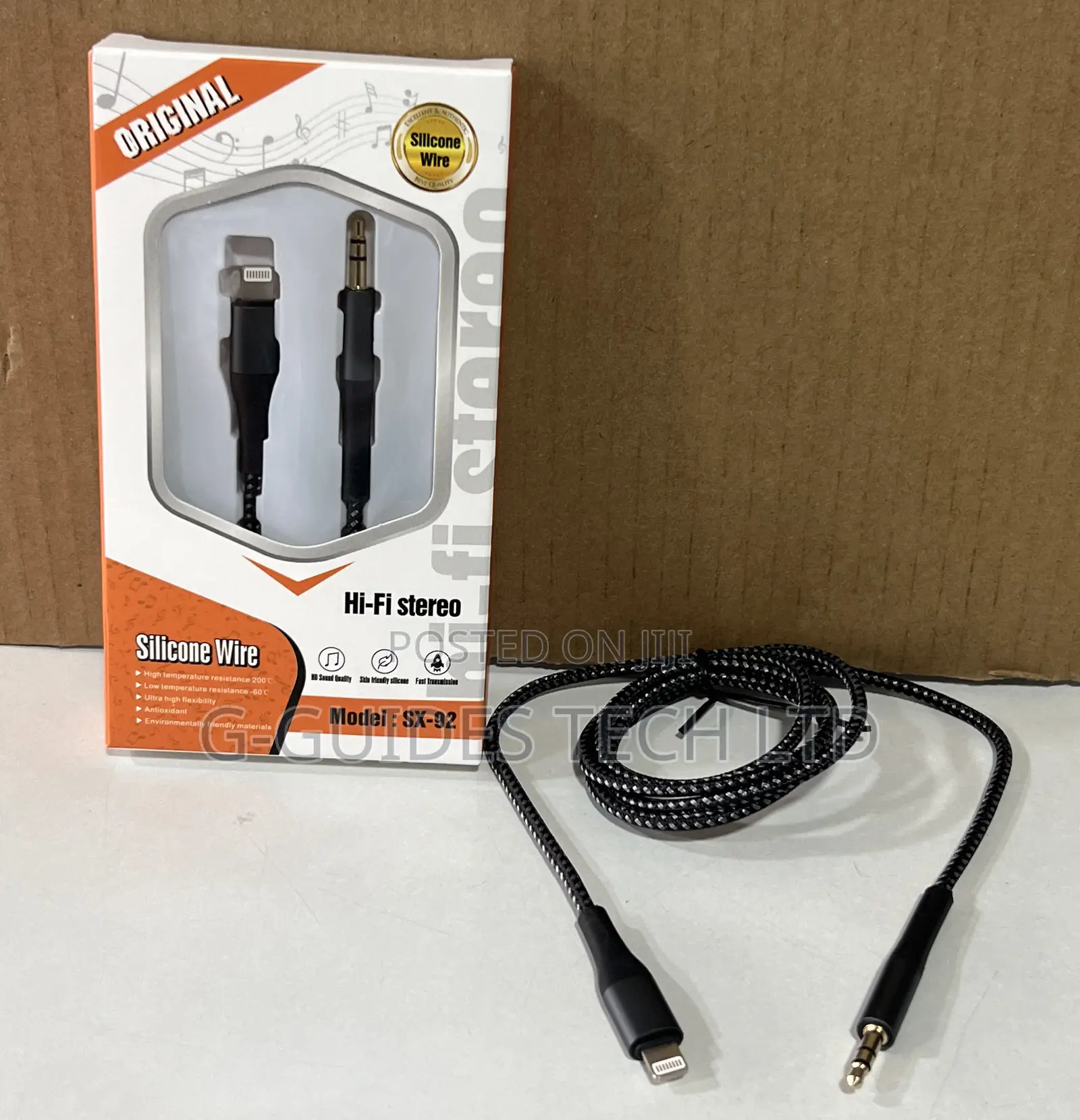 iPhone to 3.5mm Audio Jack Cable, Hi-Fi Stereo Silicone Cable