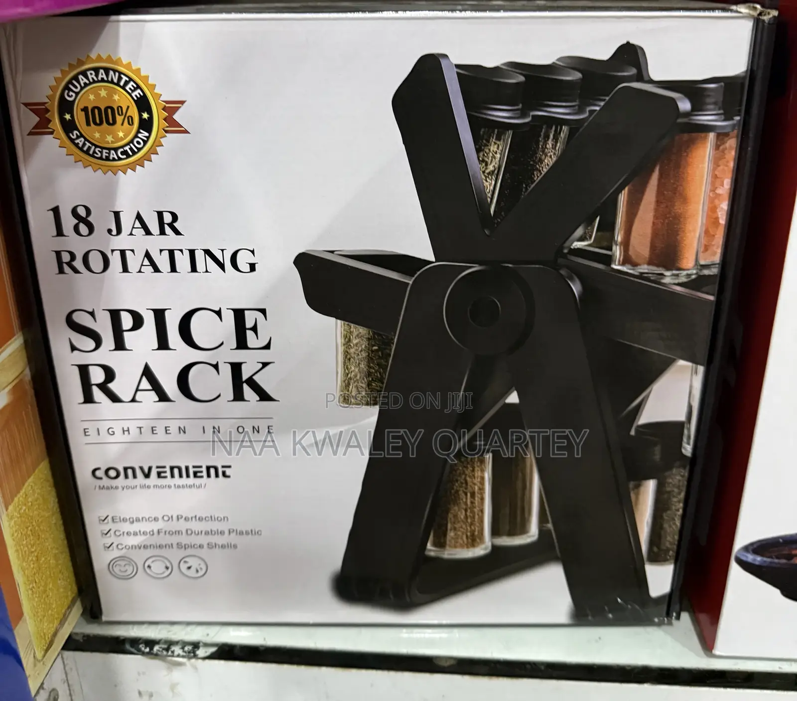 18 Jars Rotating Spice Rack