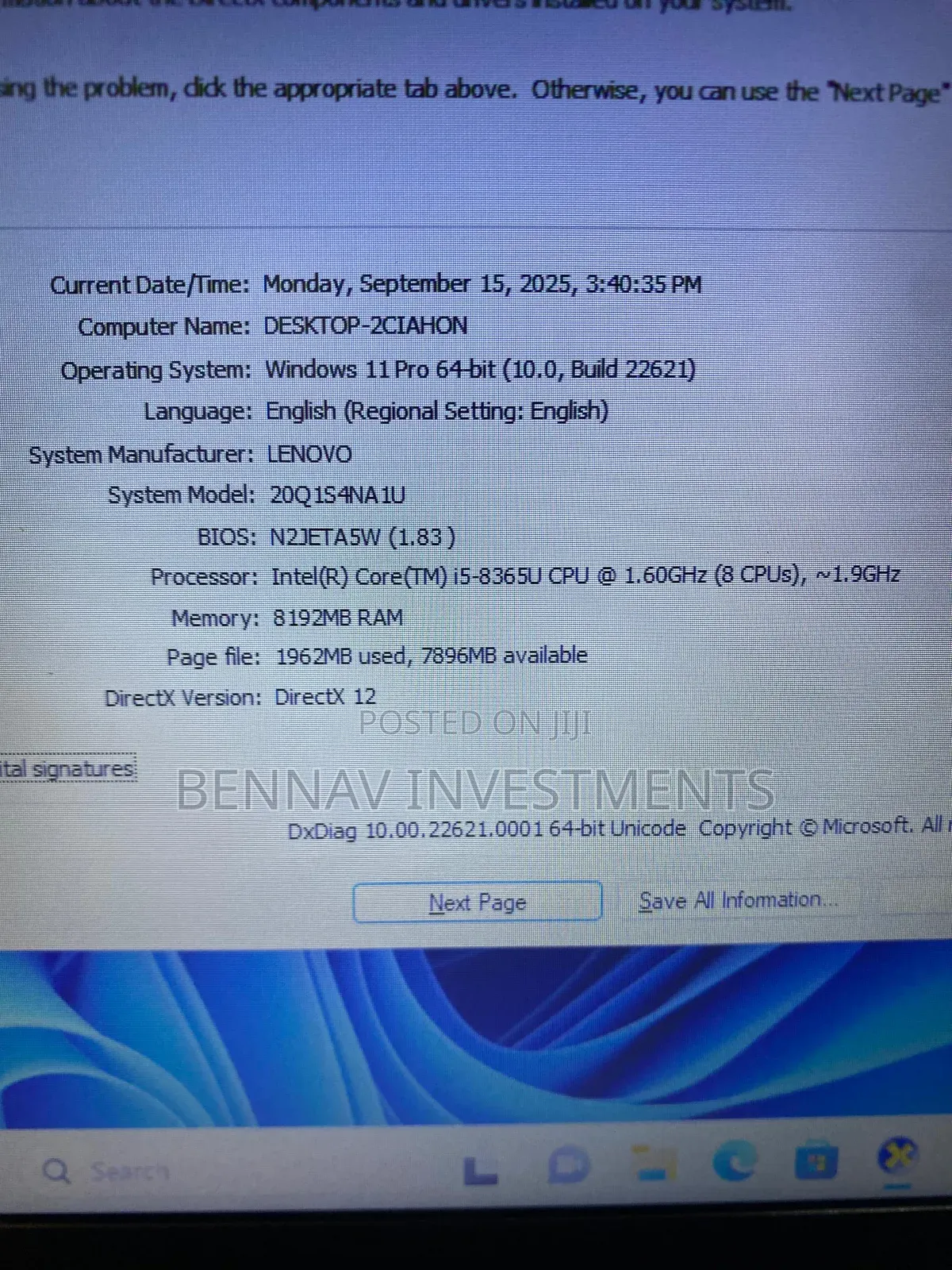 Laptop Lenovo ThinkPad X390 8GB Intel Core i5 SSD 256GB