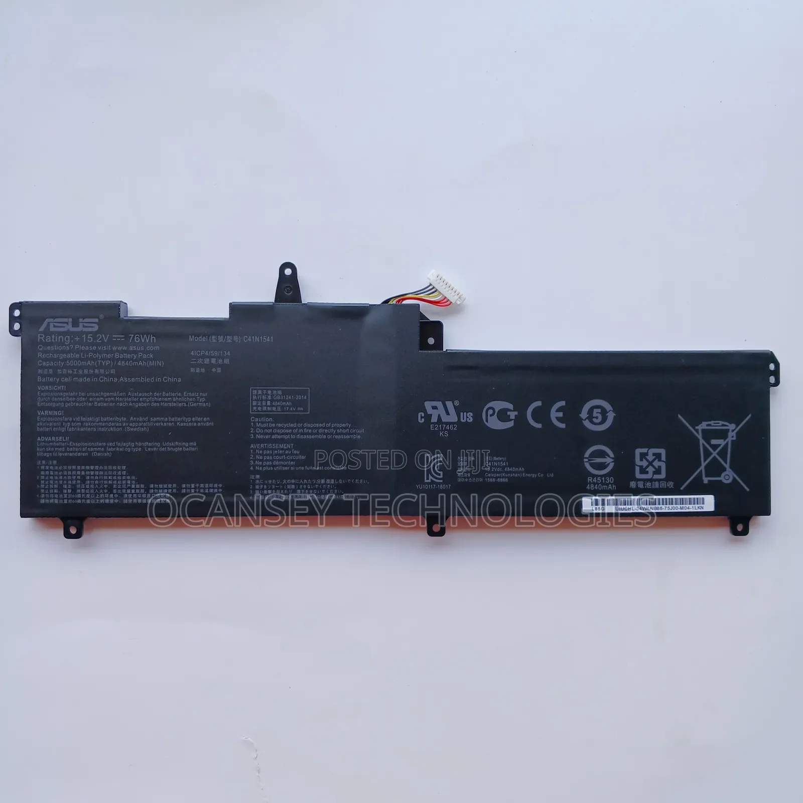 Original Asus C41n1541 Battery For Rog Gl702v 76wh