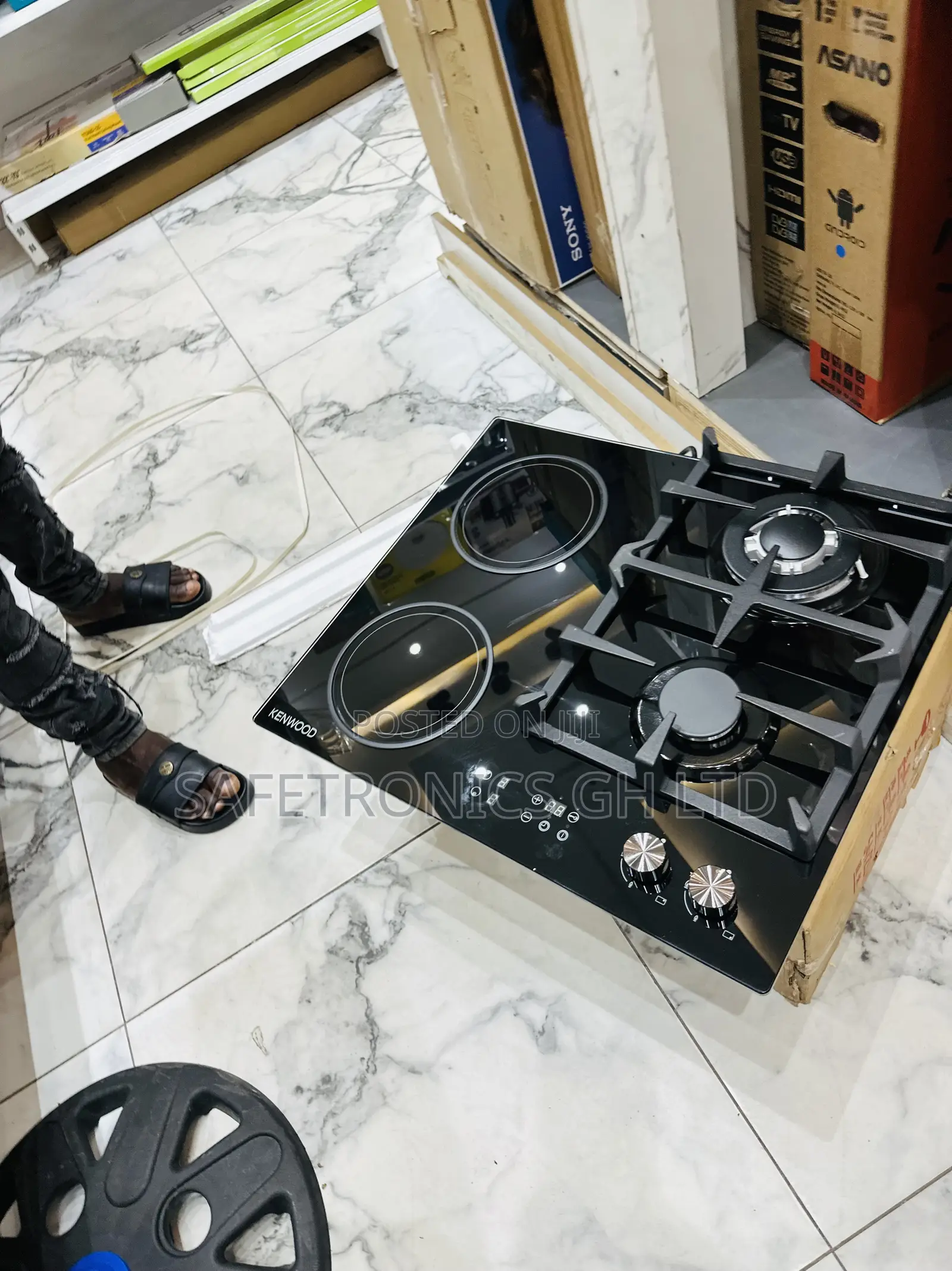 Range Hood Hob 2-2 Gas Electric Burner Built in Kenwood