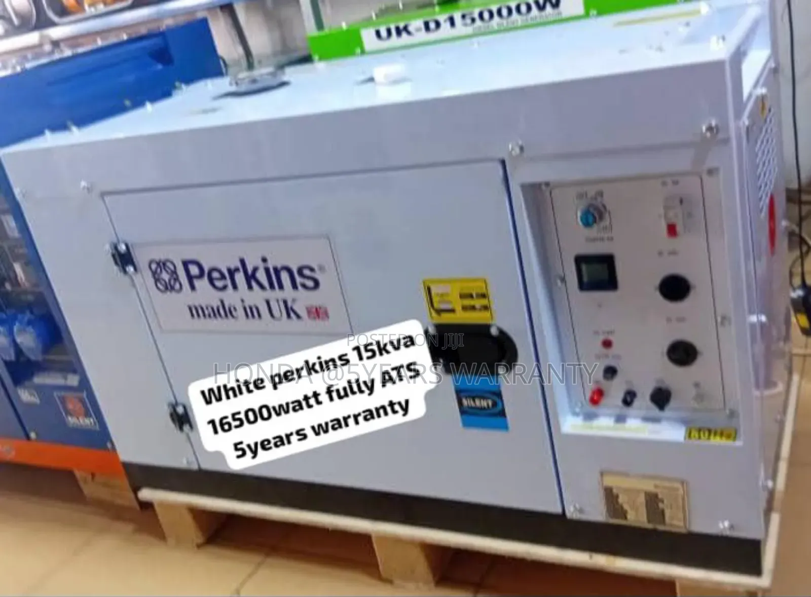 White 15kva Perkins Generator 16500watt Diesel 15kva Ats