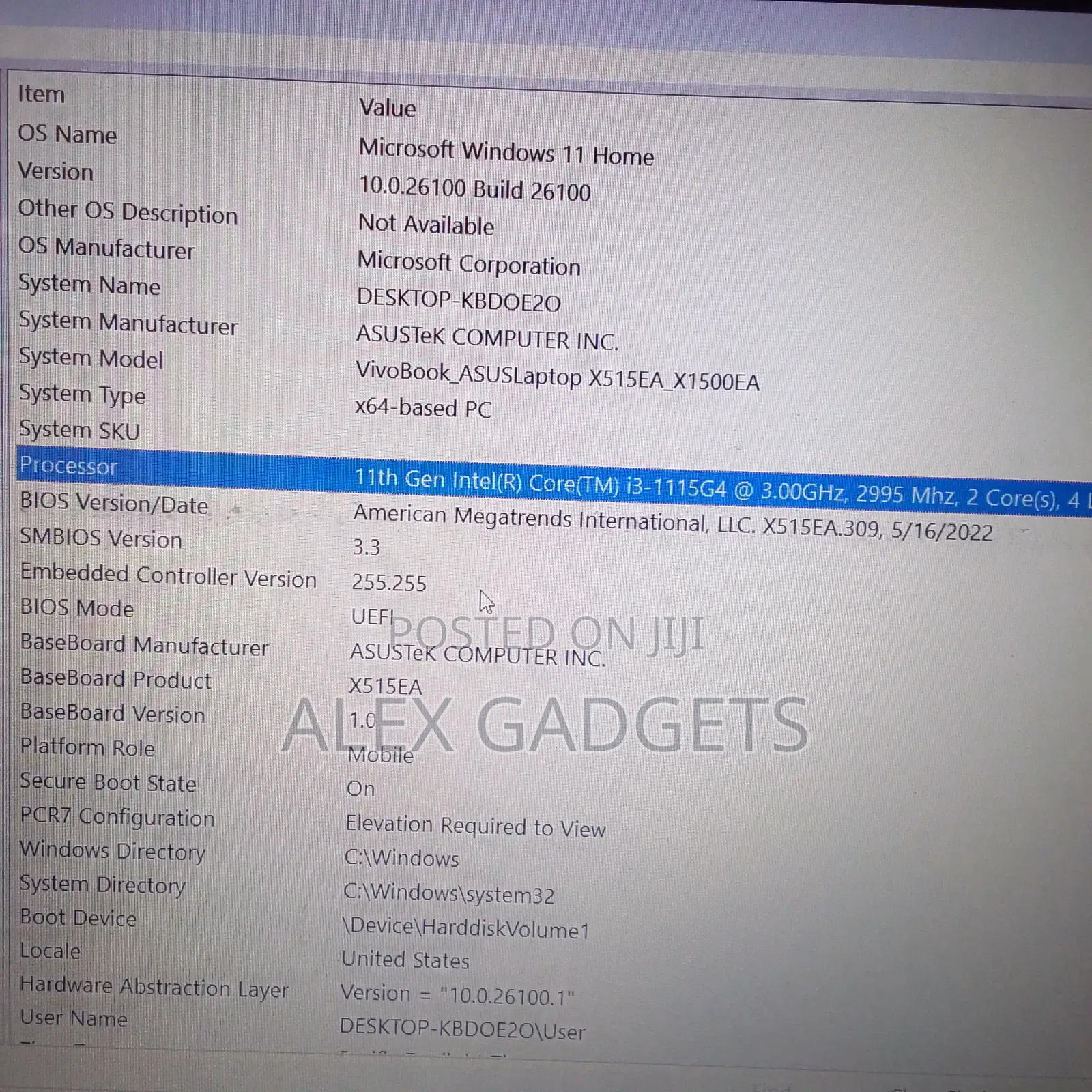 Laptop Asus 8GB Intel Core I3 SSD 256GB