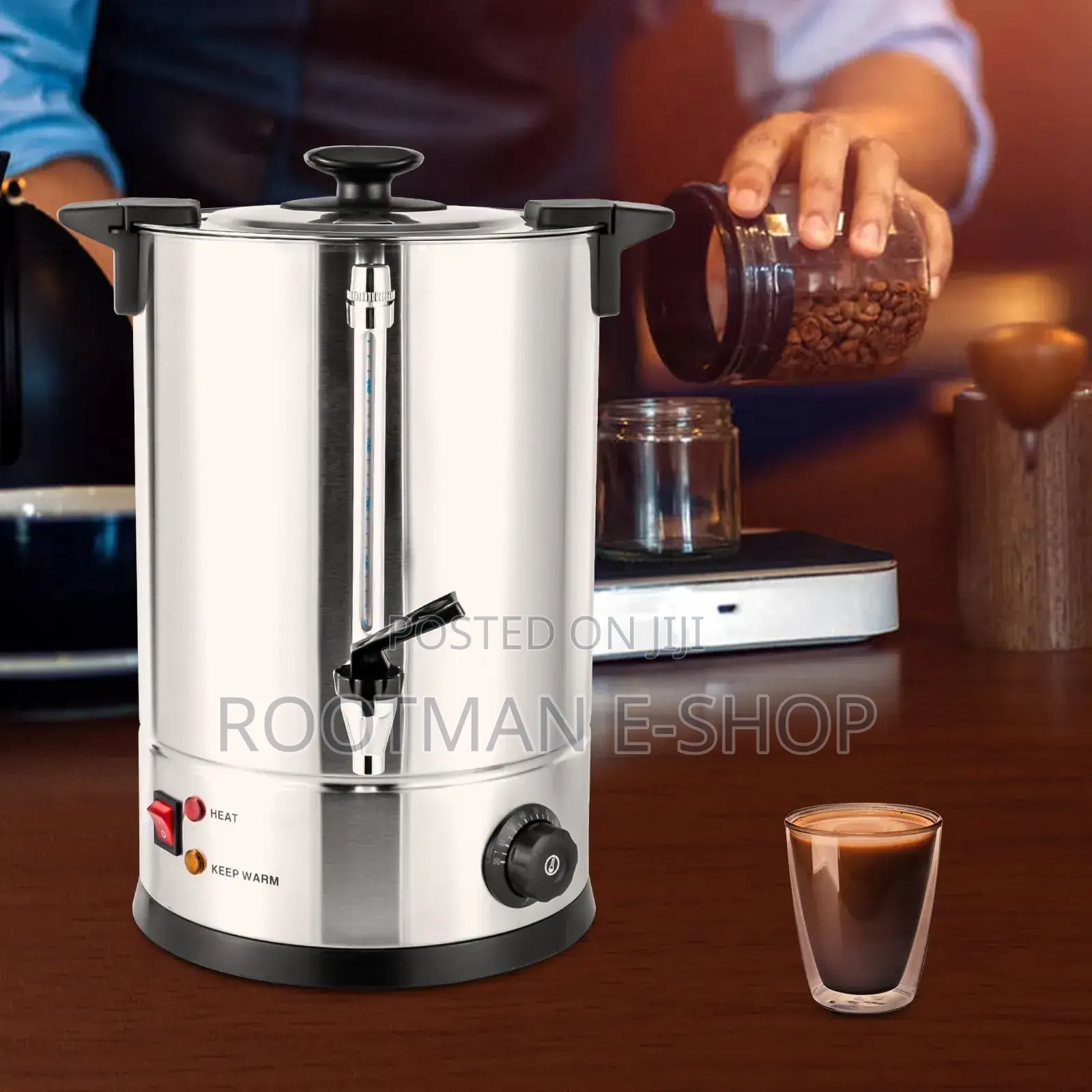 Ambiano Heated Beverage Dispenser Adjustable Temp Brand New - Silver-