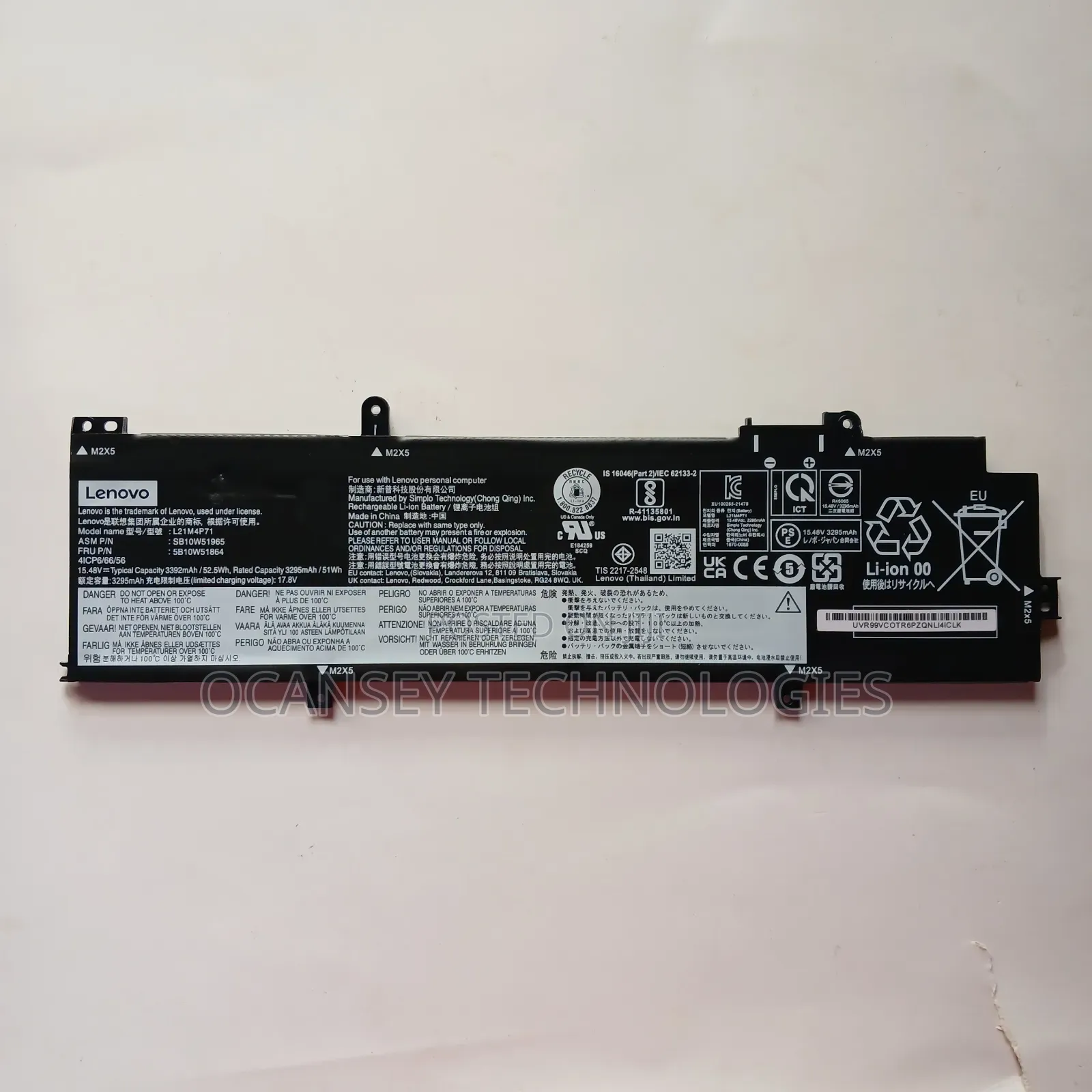 Original Lenovo L21m4p71 Battery for T14 Gen 3/ P14s Gen 3 L21m4p72