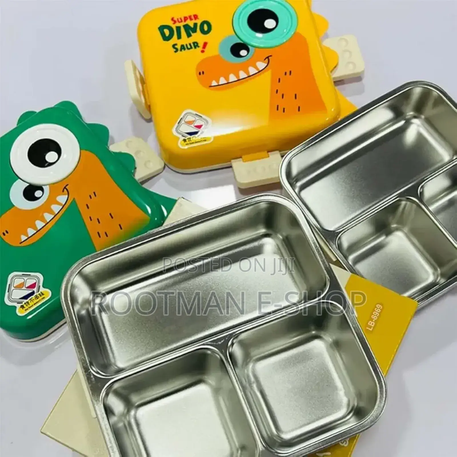 Dinosaur Cartoon Double Layer Microwaveable Bento Box Child Students