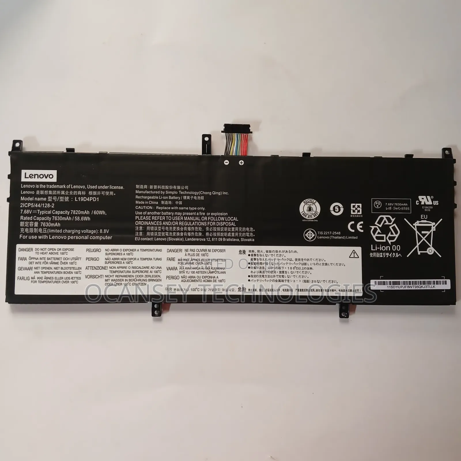 Original Lenovo L19d4pd1 Laptop Battery