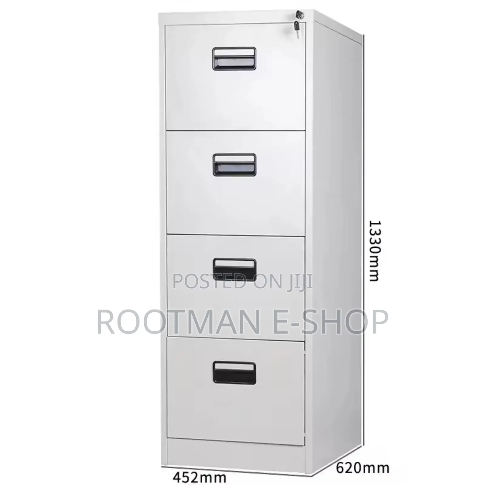 4-Drawer Steel Vertical Filing Cabinet.