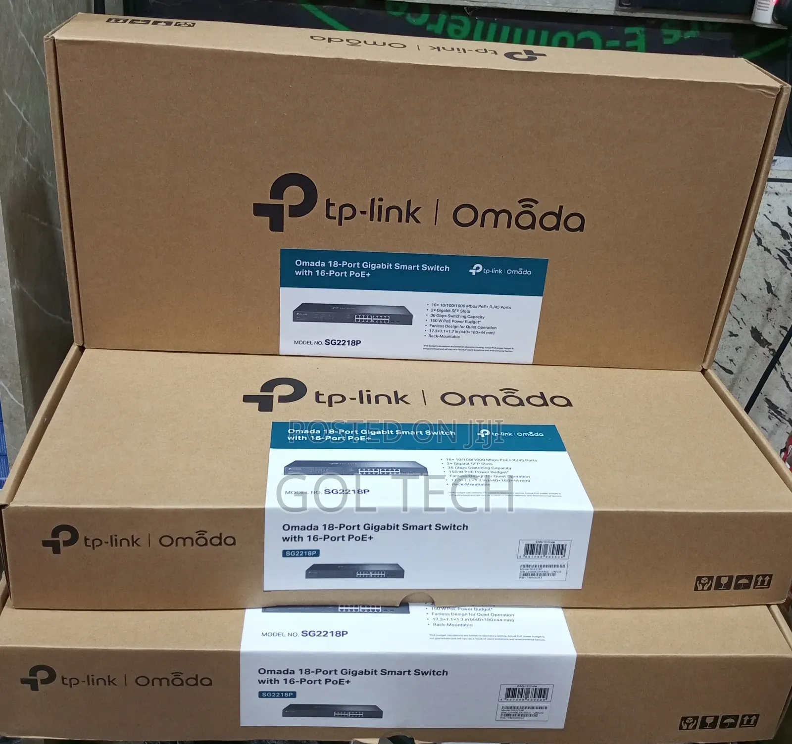 Tp-Link 16 Port Poe Gigabit Smart Manage Switch Omada 18-Port Sg2218p