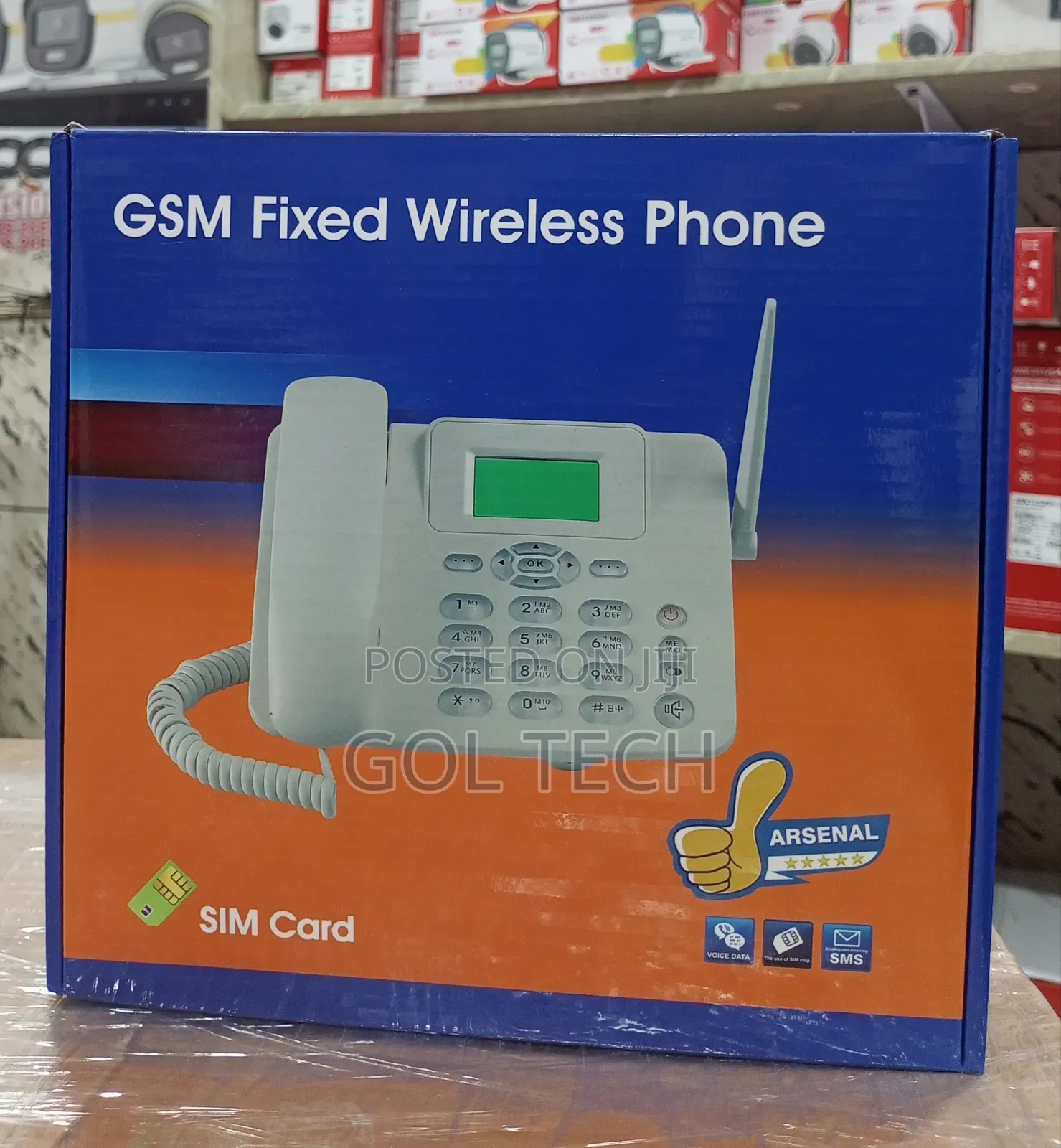GSM Fixed Wireless Phone Universal Sim Phone With Backup Battery